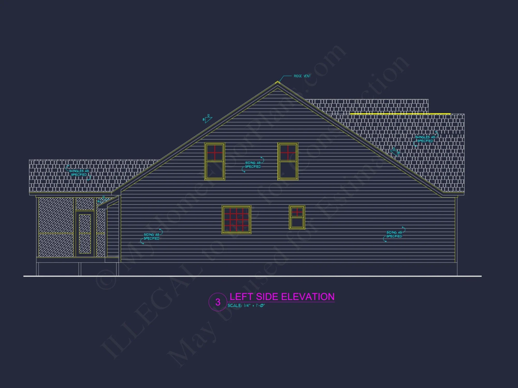 Modern Craftsman house Plan with 2 Floors, Garage & Attic