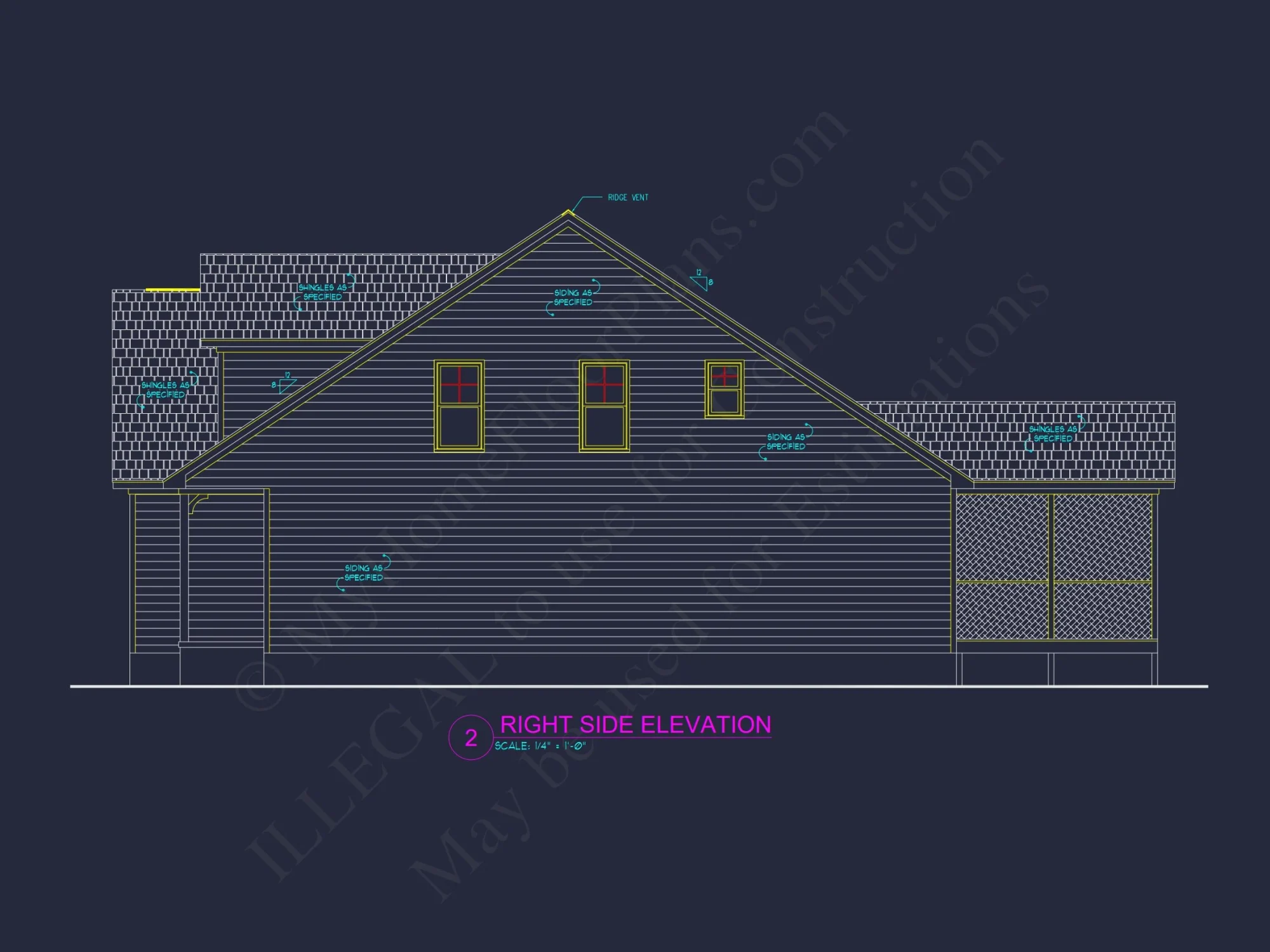 Modern Craftsman house Plan with 2 Floors, Garage & Attic