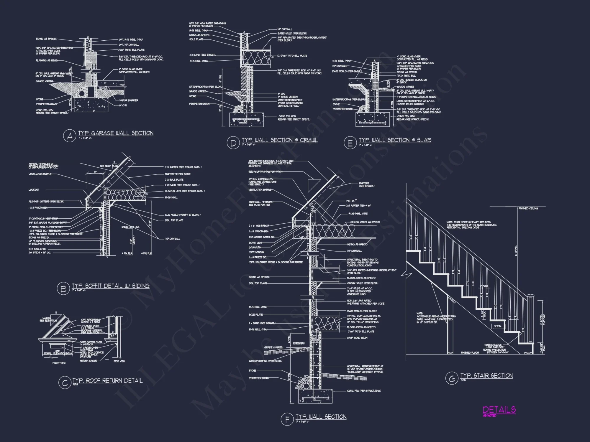 Craftsman house Floor Plan with CAD Blueprint and Designs