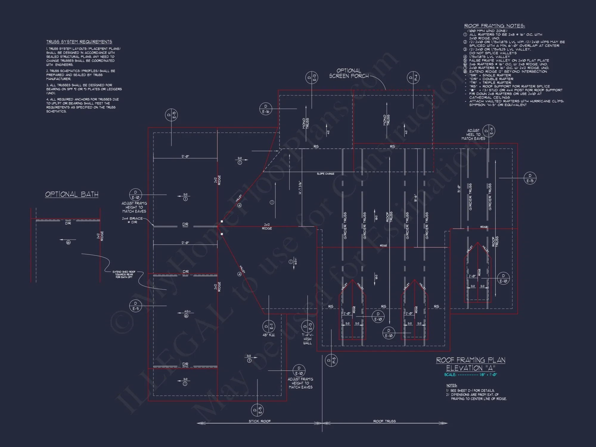 Craftsman house Plan with 4 Bedrooms, 2 Floors & 3 Elevations