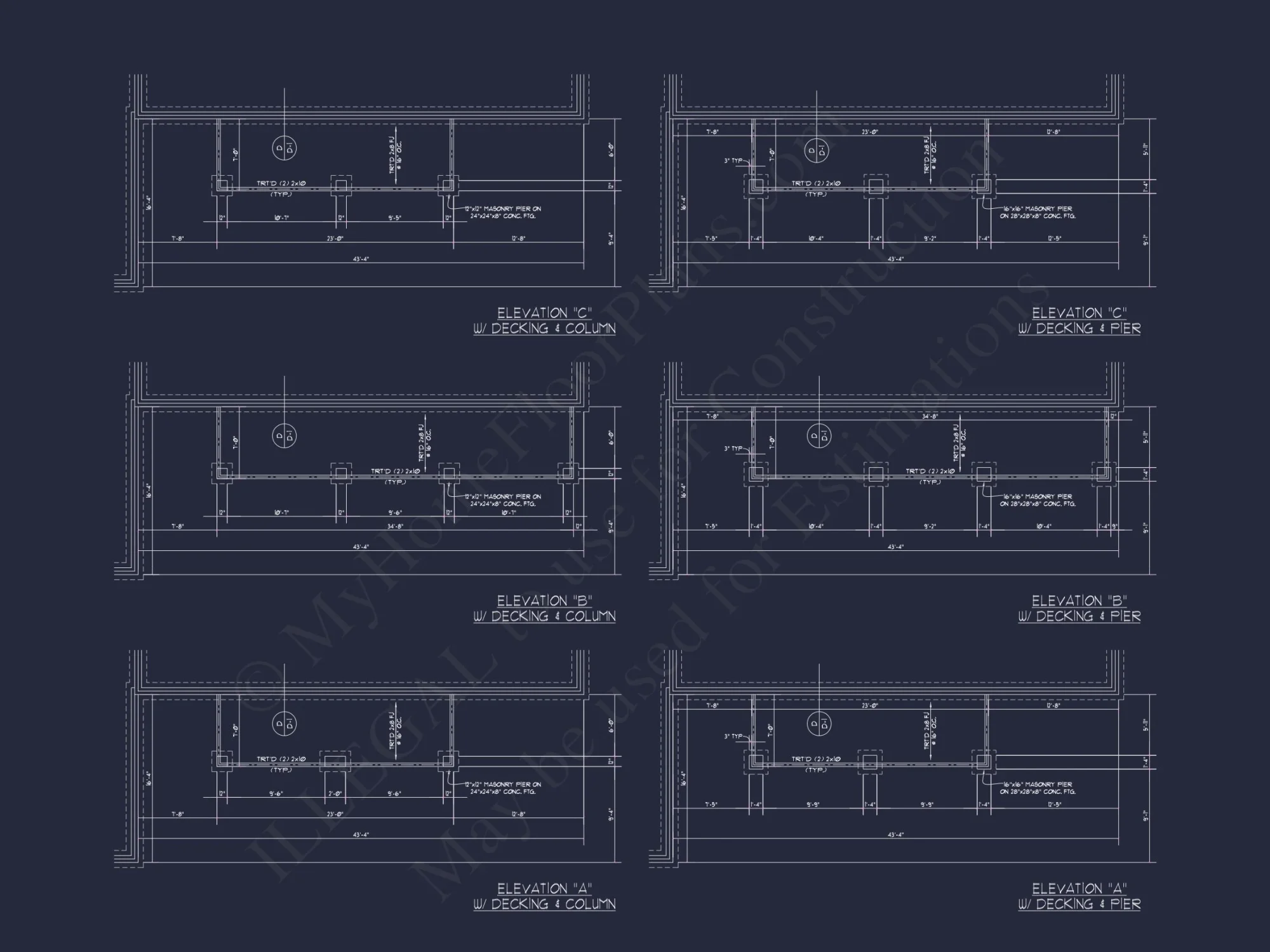 Craftsman house Plan with 4 Bedrooms, 2 Floors & 3 Elevations
