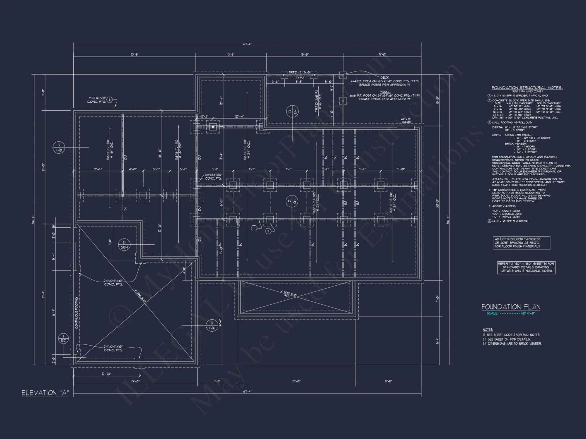 Craftsman house Plan with 4 Bedrooms, 2 Floors & 3 Elevations