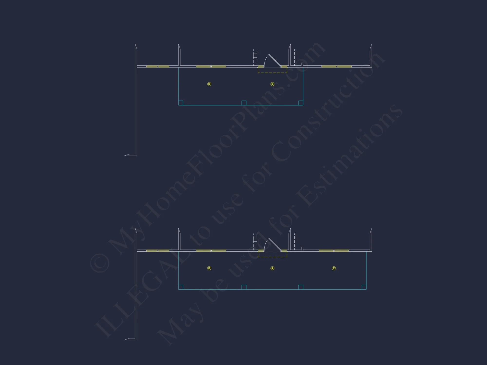 Craftsman house Plan with 4 Bedrooms, 2 Floors & 3 Elevations