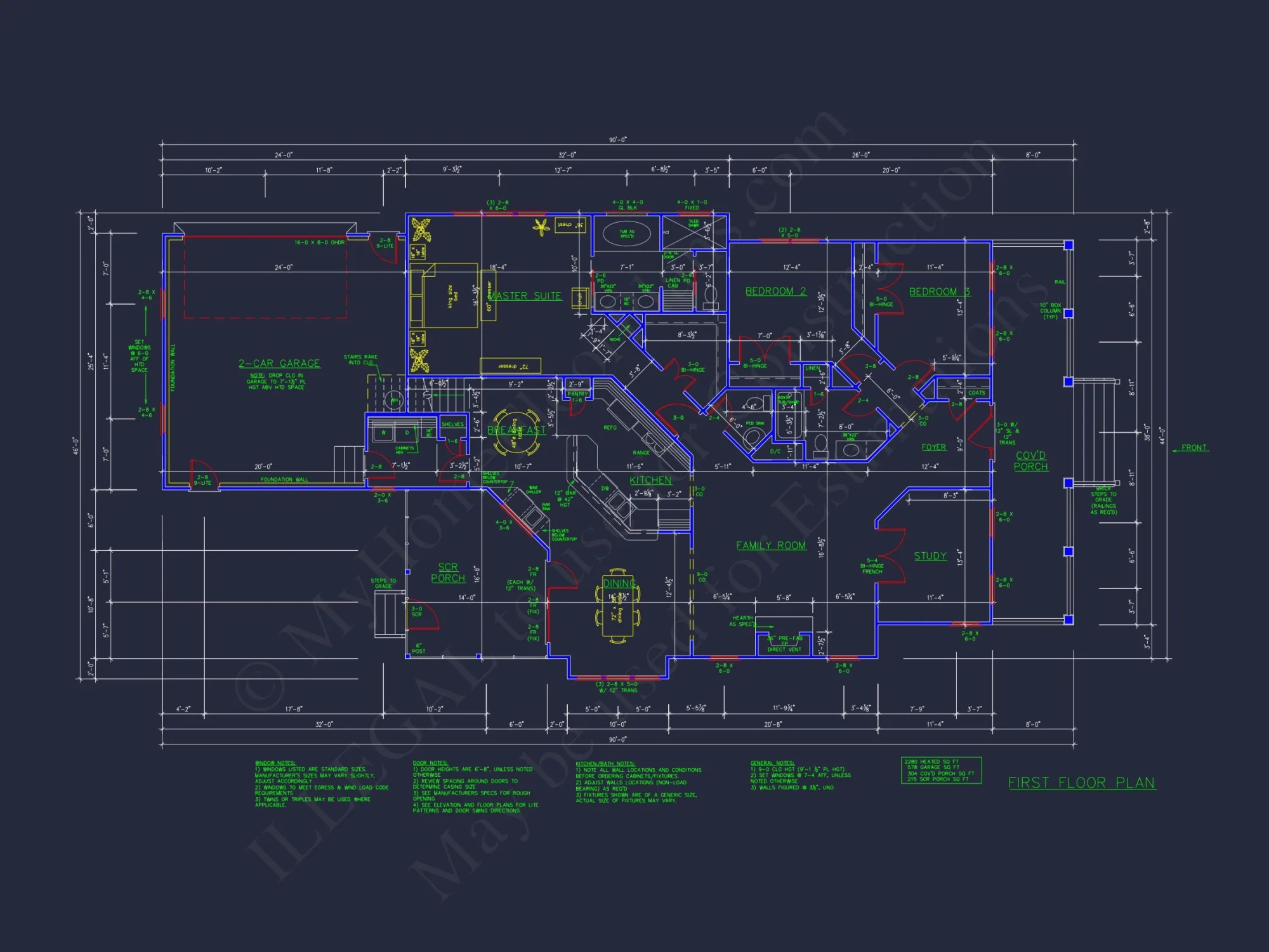 Charming house Floor Plan with CAD Designs, 4 Bedrooms