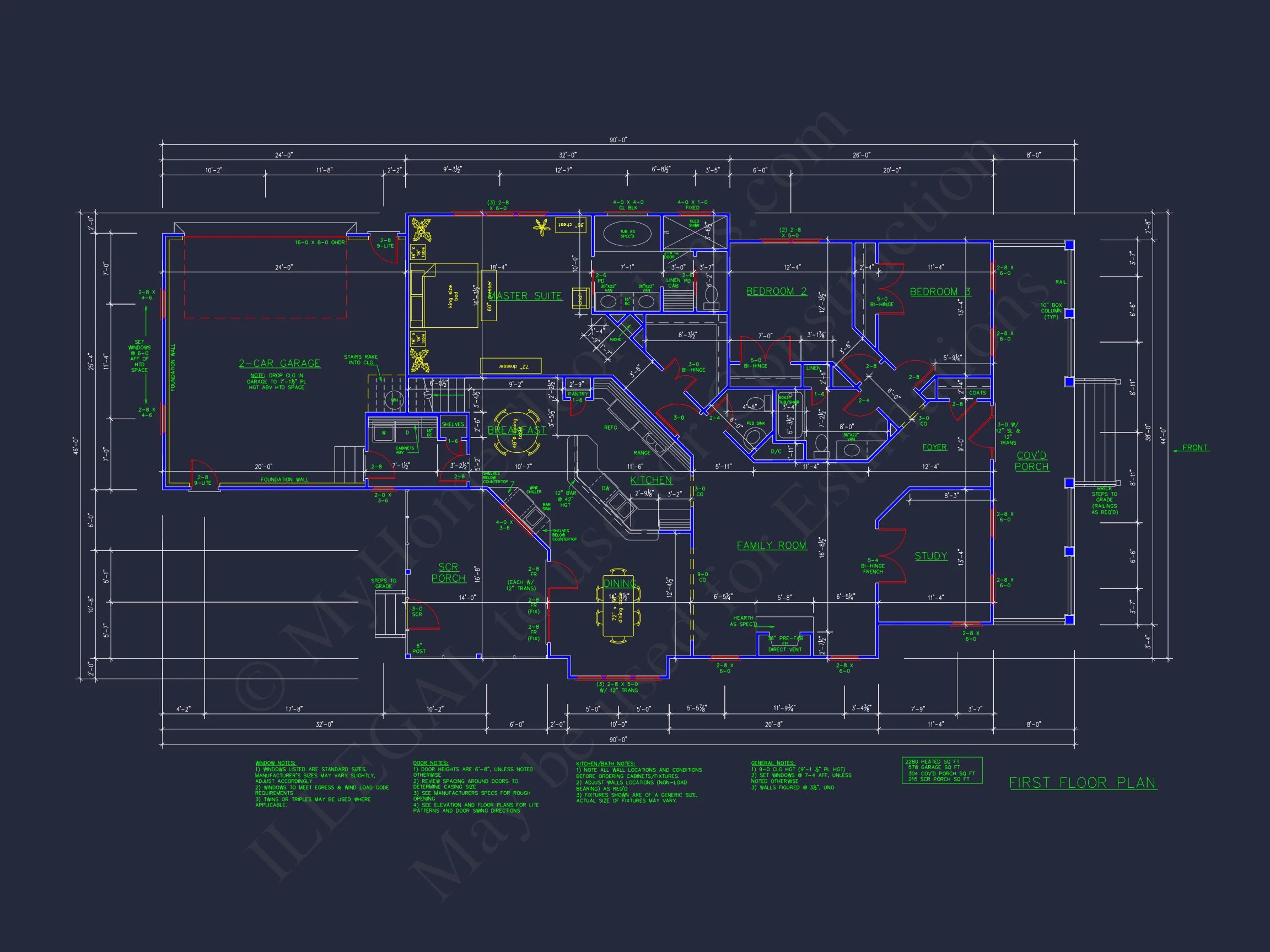 12-2531 HOUSE PLAN - Charming House Floor Plan with CAD Designs, 4 Bedrooms 9 Charming house Floor Plan with CAD Designs, 4 Bedrooms