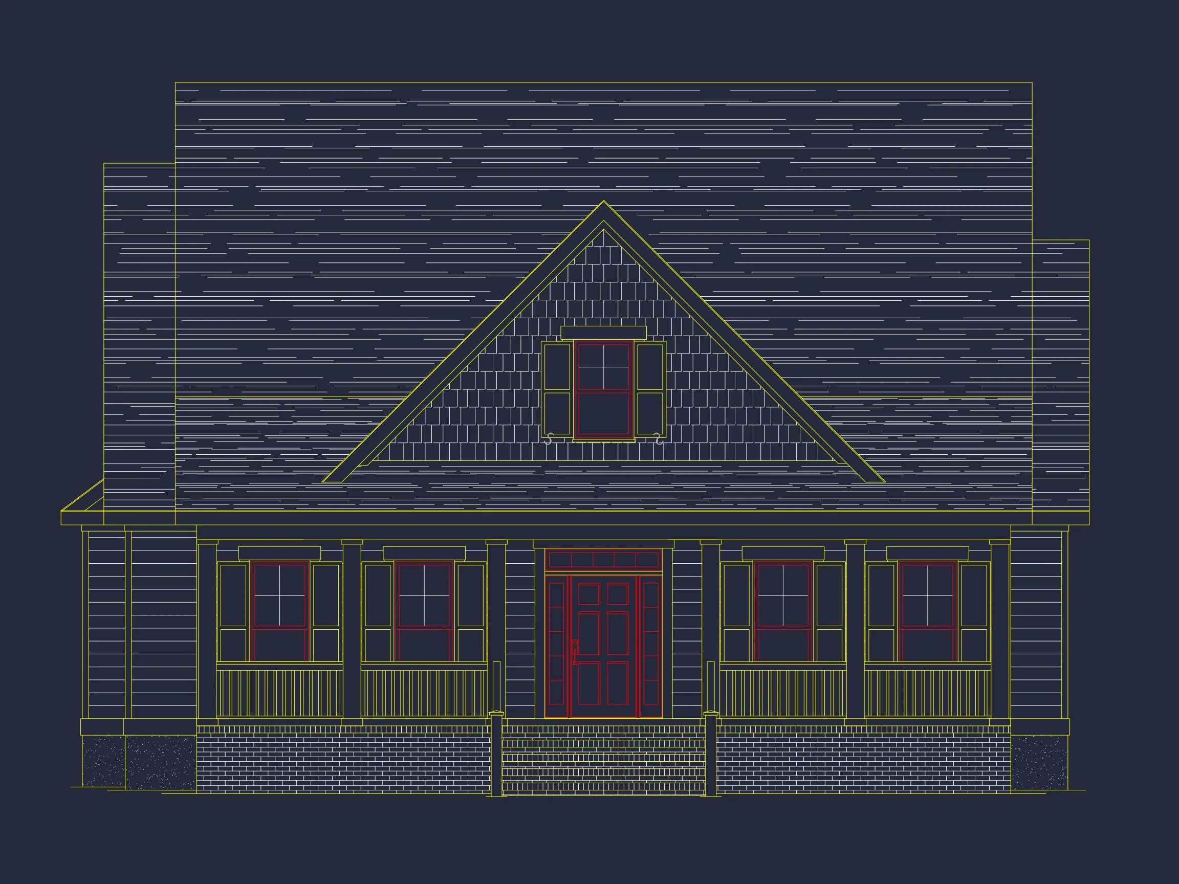 12-2531 HOUSE PLAN - Charming House Floor Plan with CAD Designs, 4 Bedrooms 3 Charming house Floor Plan with CAD Designs, 4 Bedrooms