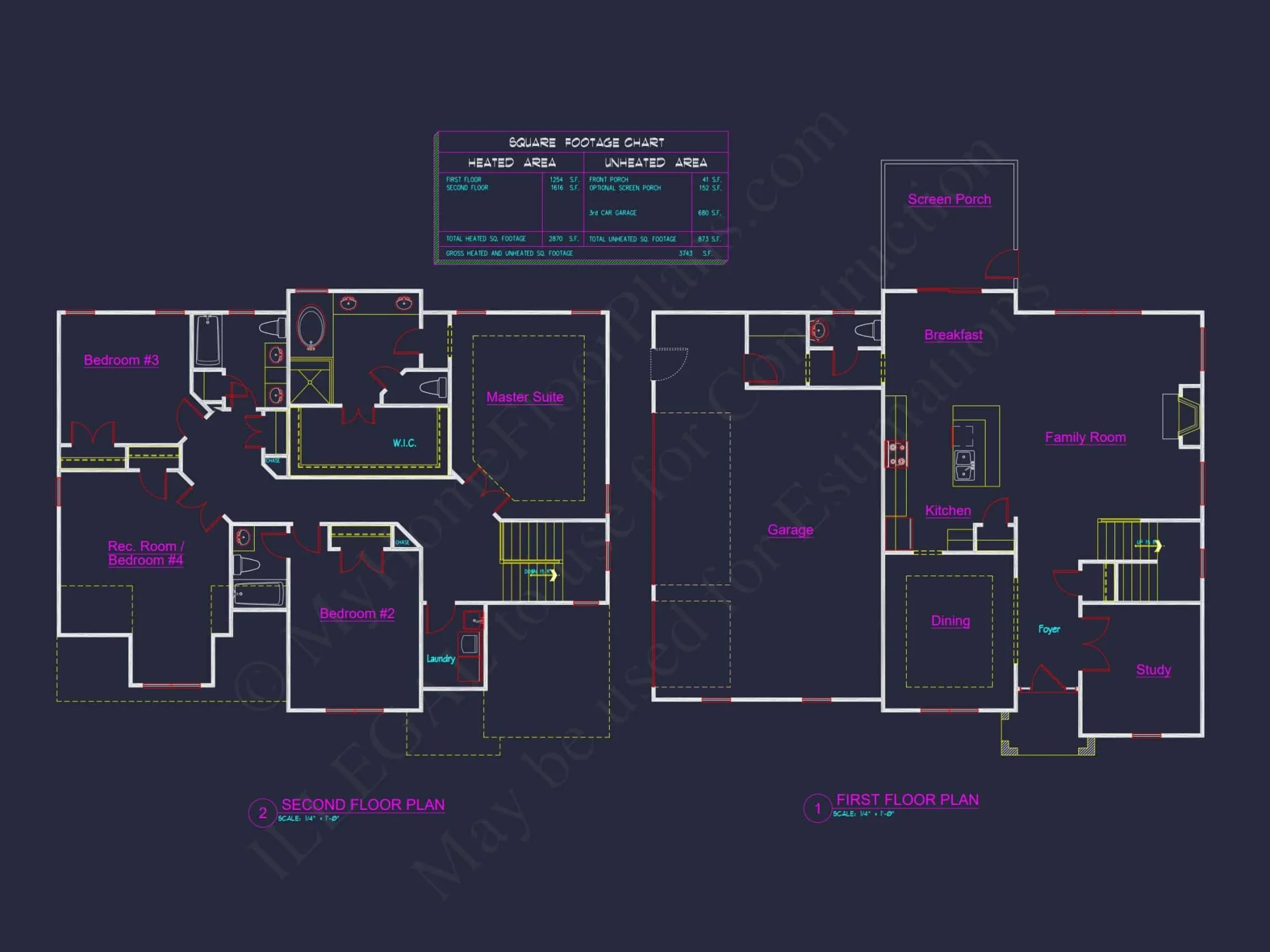 2-Story house Plan with 4 Bedrooms – Floor Plan & Designs