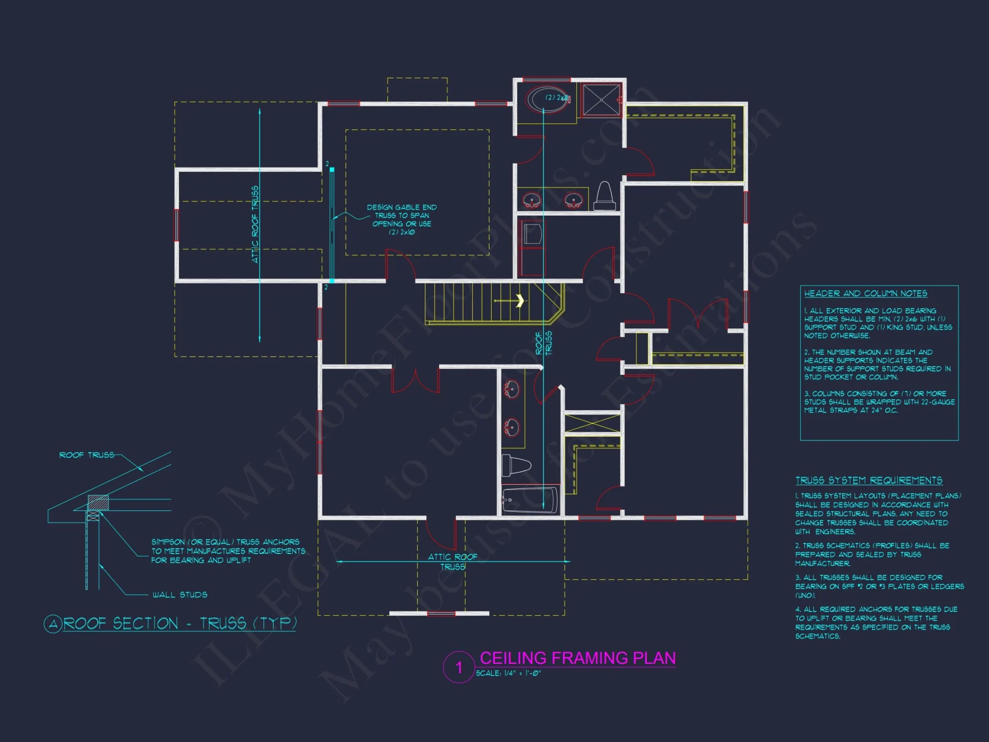 house Design Plan with 2362 Sq Ft CAD Blueprint Layout