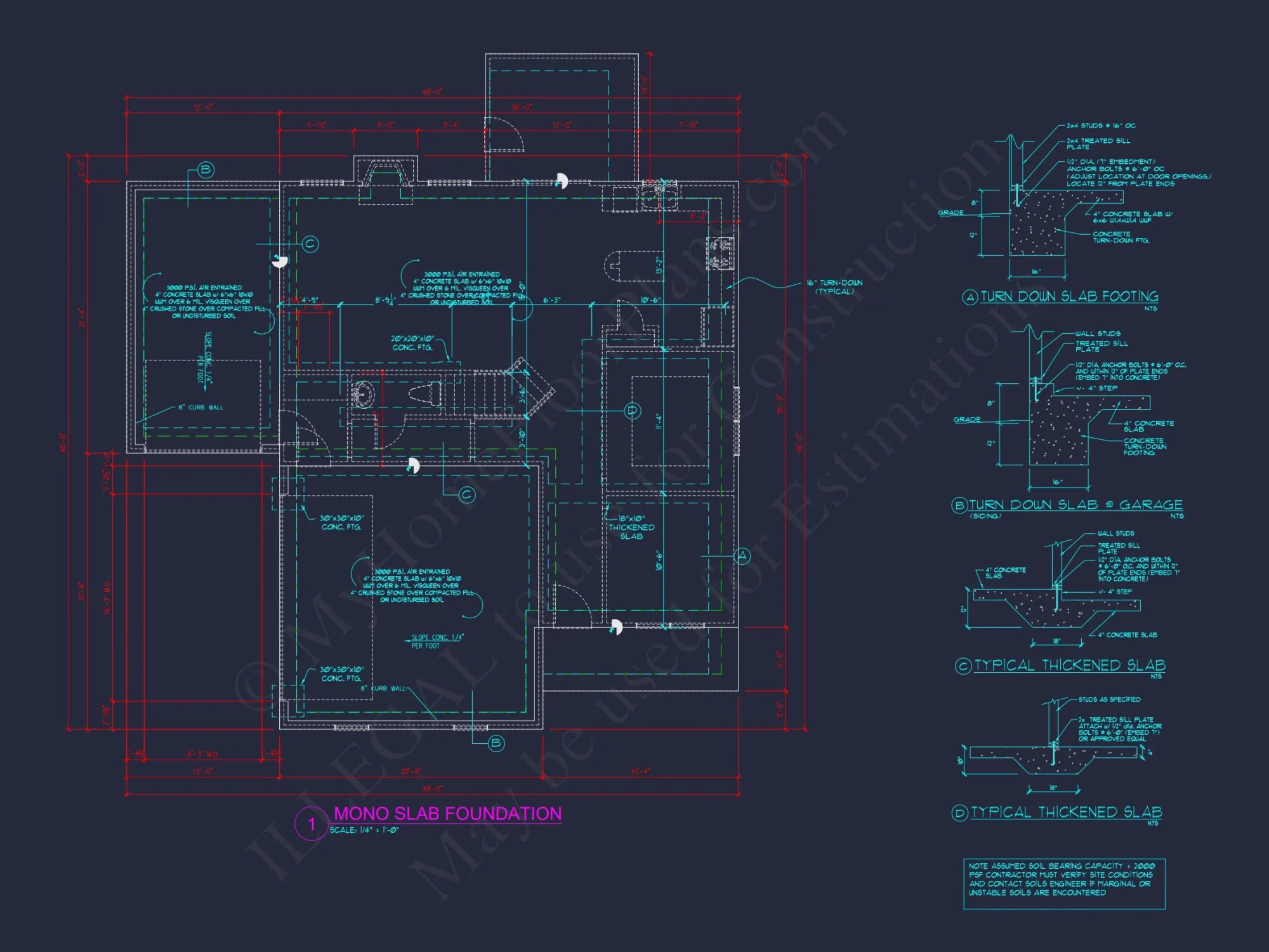 house Design Plan with 2362 Sq Ft CAD Blueprint Layout