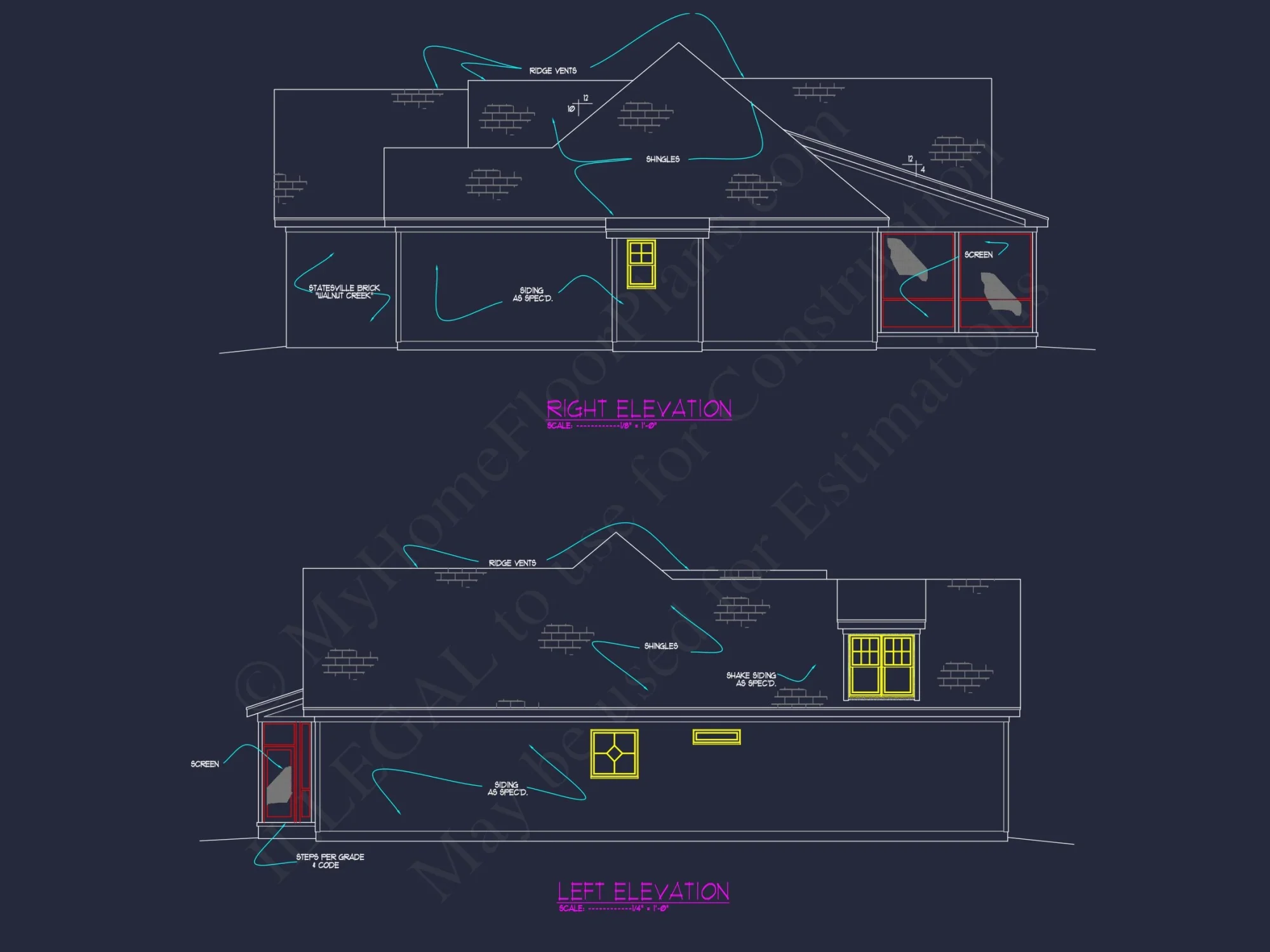 Elegant house Plan with Detailed Blueprint for Custom Designs