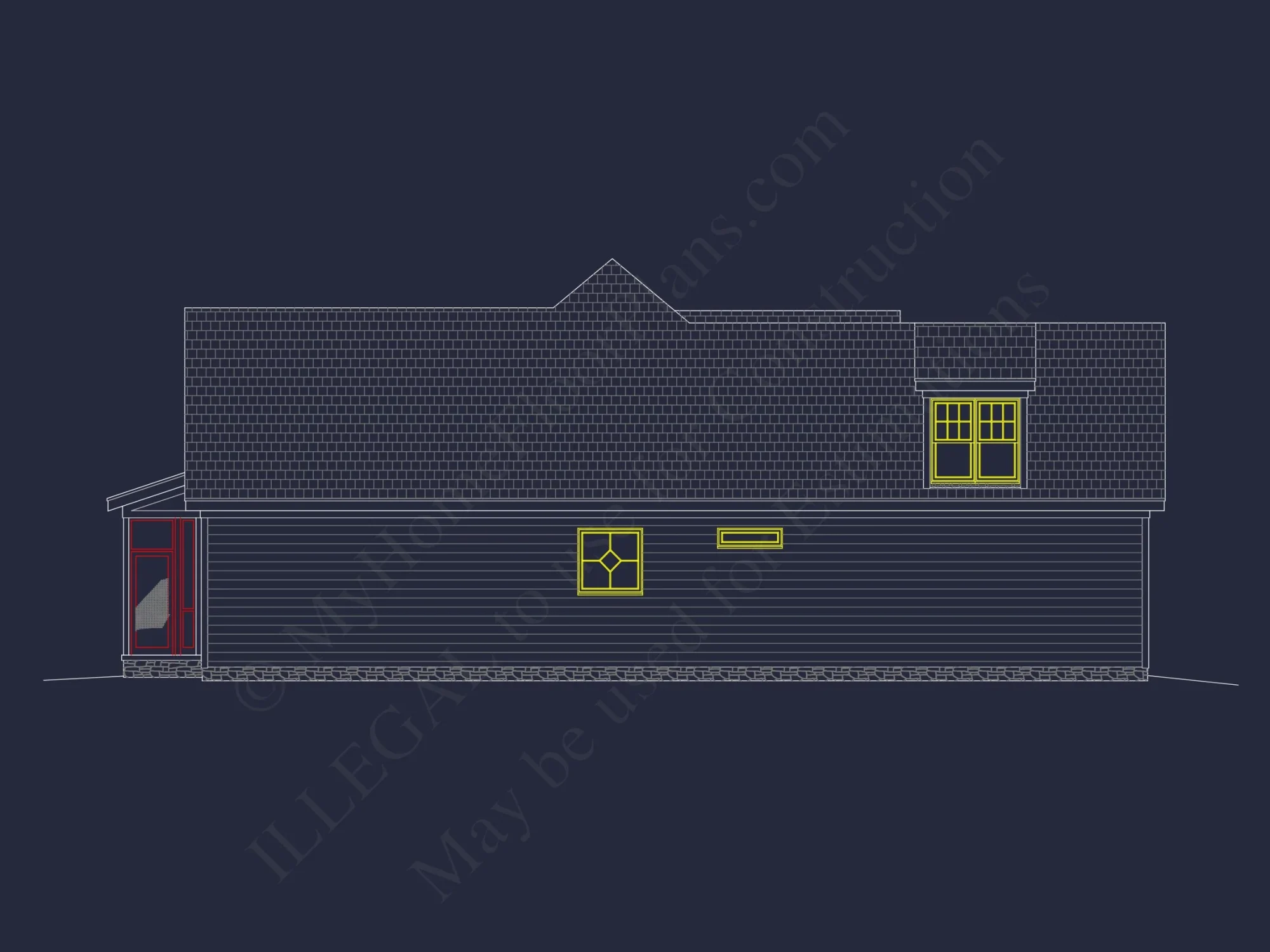 Elegant house Plan with Detailed Blueprint for Custom Designs
