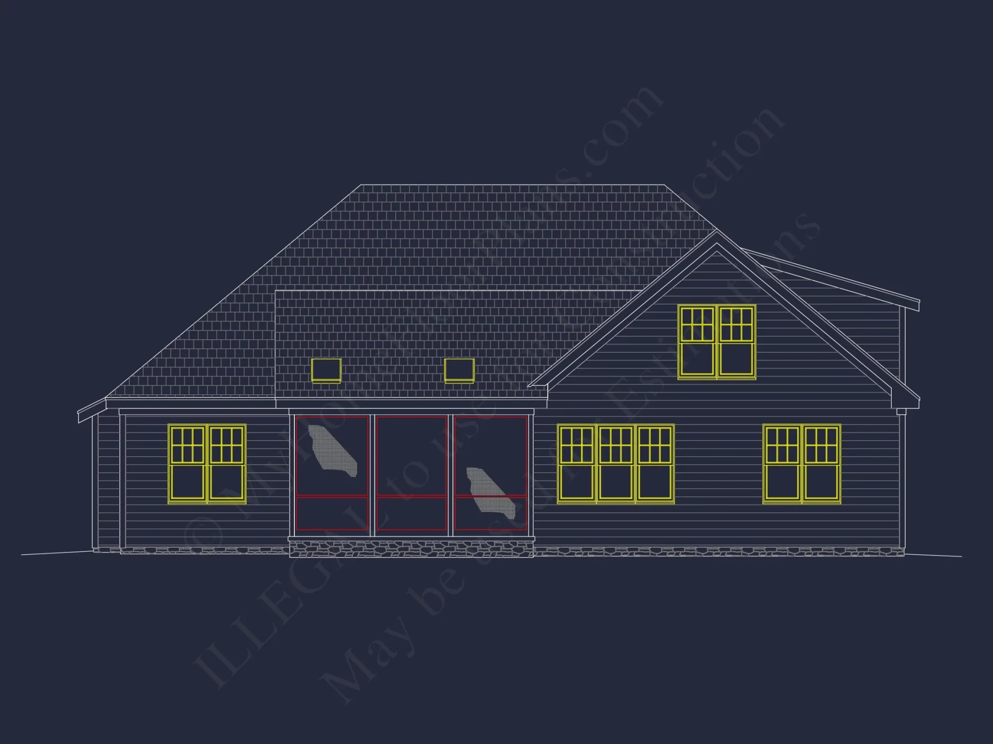 Elegant house Plan with Detailed Blueprint for Custom Designs