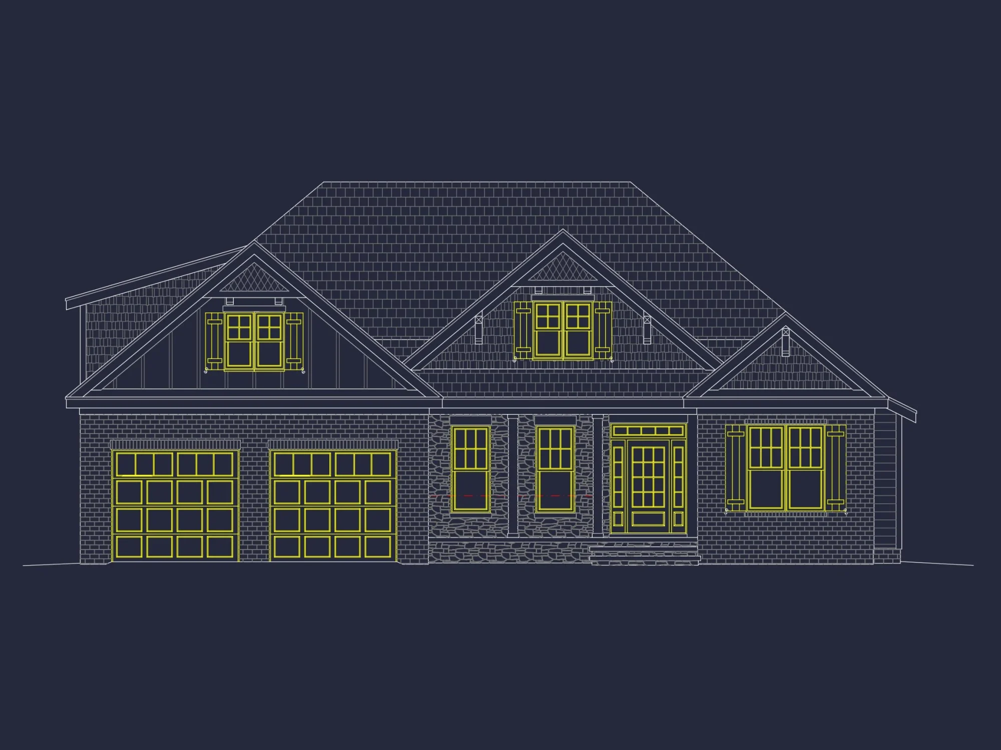 Elegant house Plan with Detailed Blueprint for Custom Designs