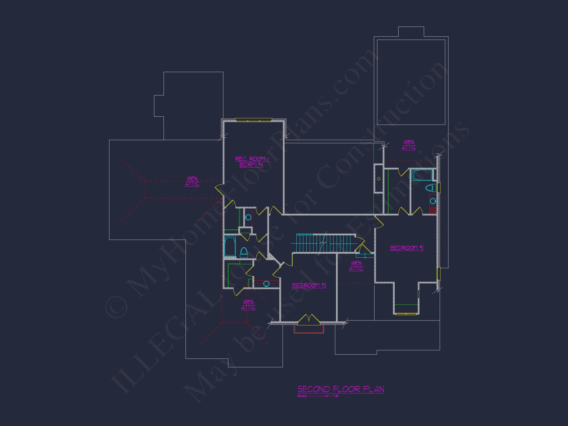 Luxury house Floor Plan with 4 Beds, Blueprint & Designs