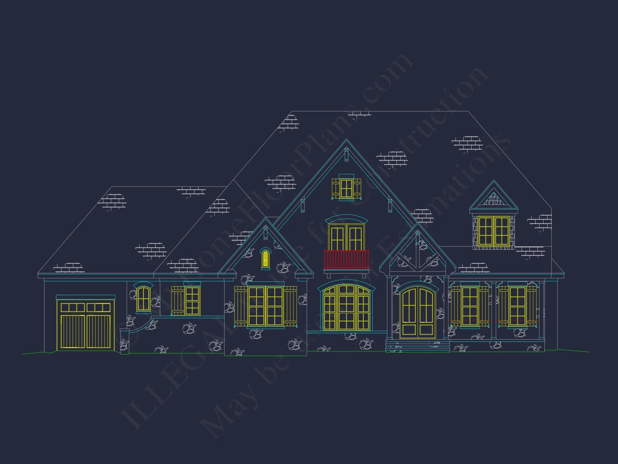 Luxury house Floor Plan with 4 Beds, Blueprint & Designs