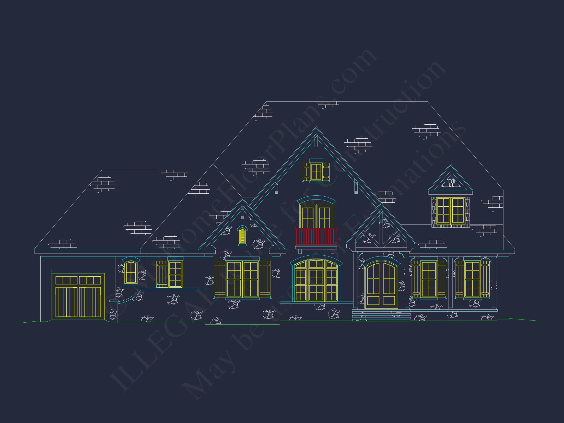 Luxury house Floor Plan with 4 Beds, Blueprint & Designs