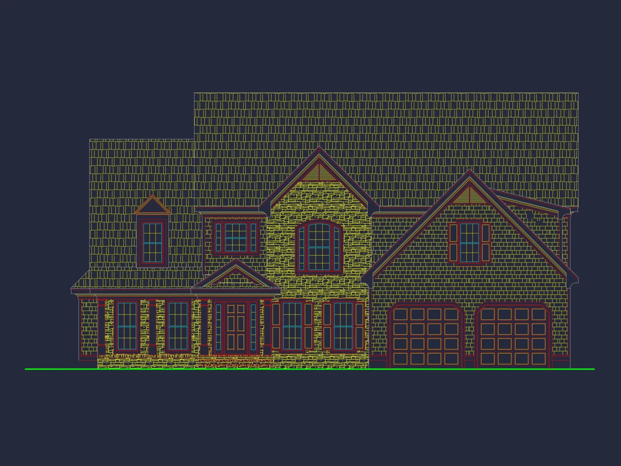 Beautiful house Floor Plan with Blueprint & Modern CAD Designs