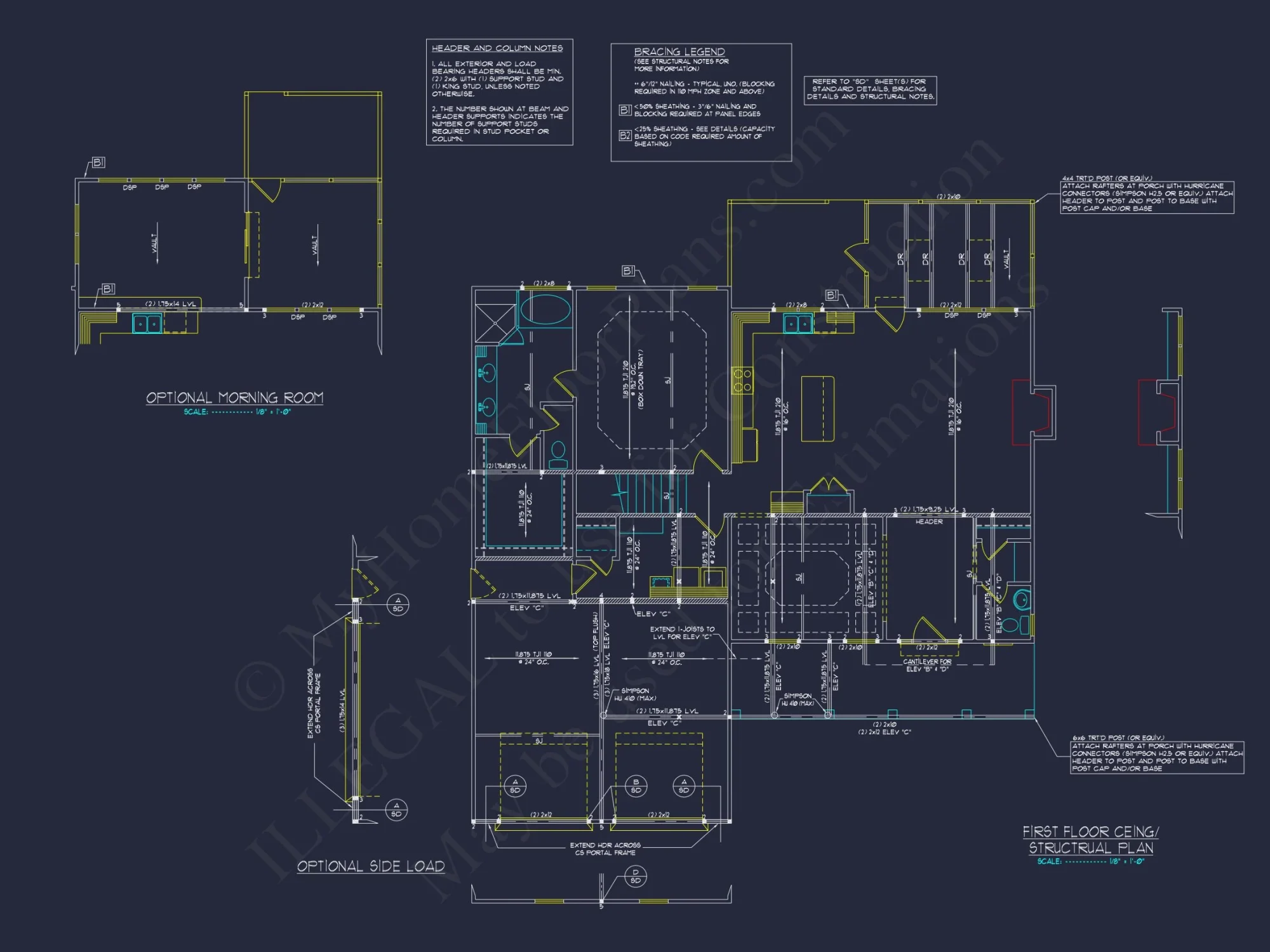 Spacious 2-Story house Plan with Custom Features and CAD Designs