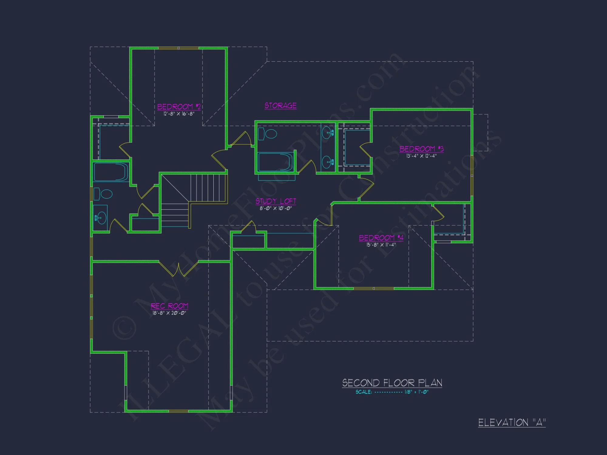Spacious 2-Story house Plan with Custom Features and CAD Designs