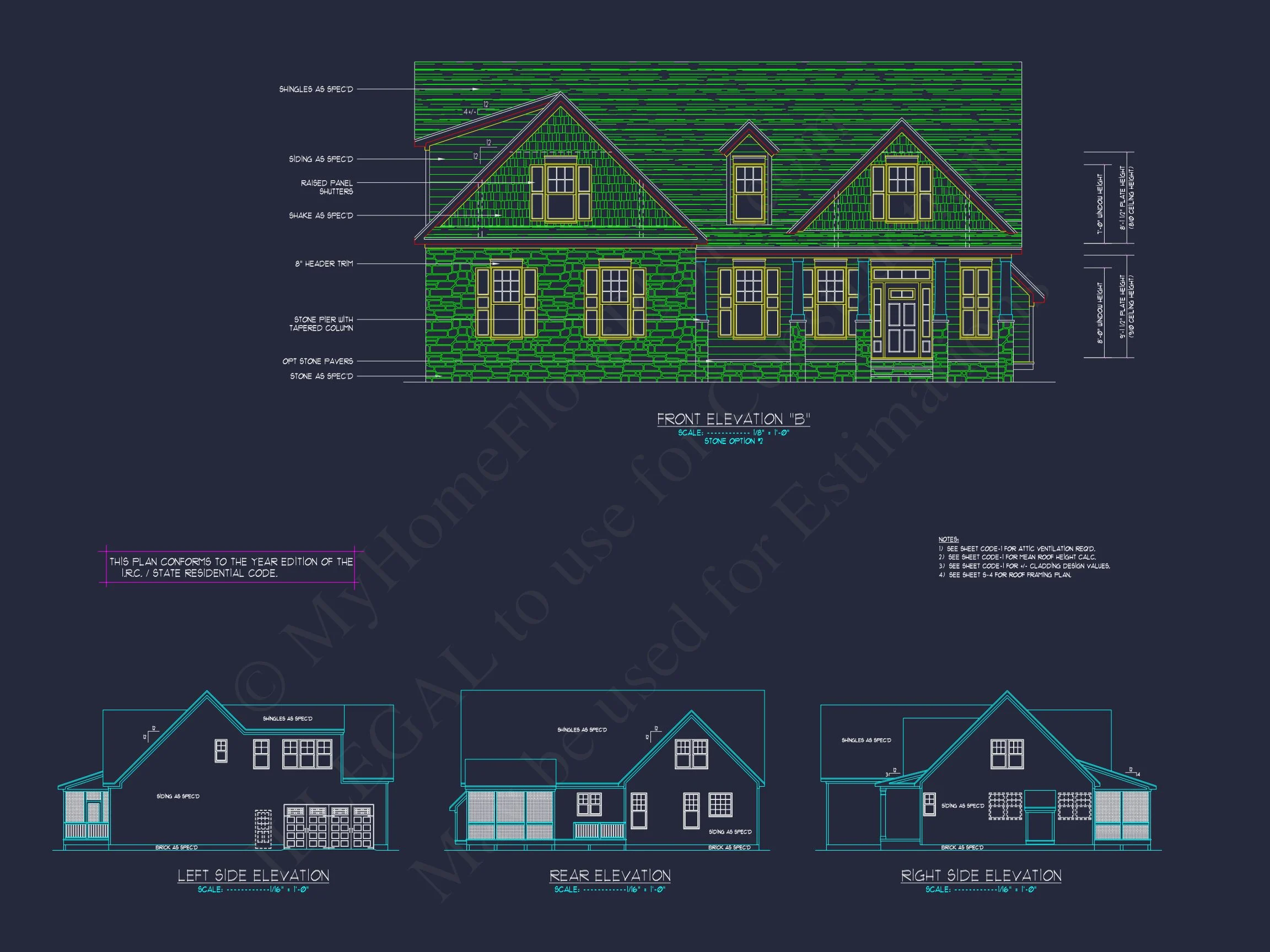 Spacious 2-Story house Plan with Custom Features and CAD Designs