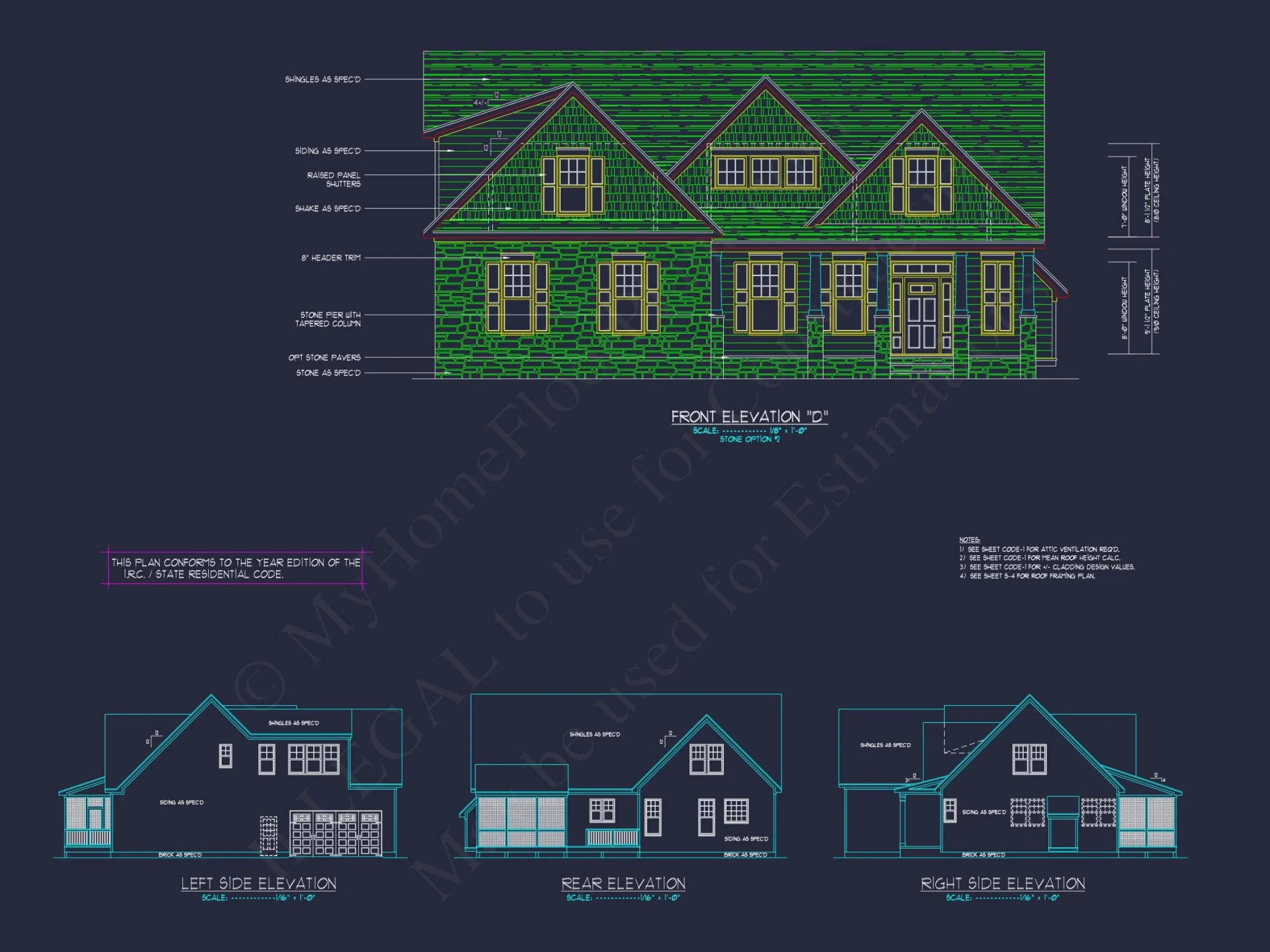 Spacious 2-Story house Plan with Custom Features and CAD Designs
