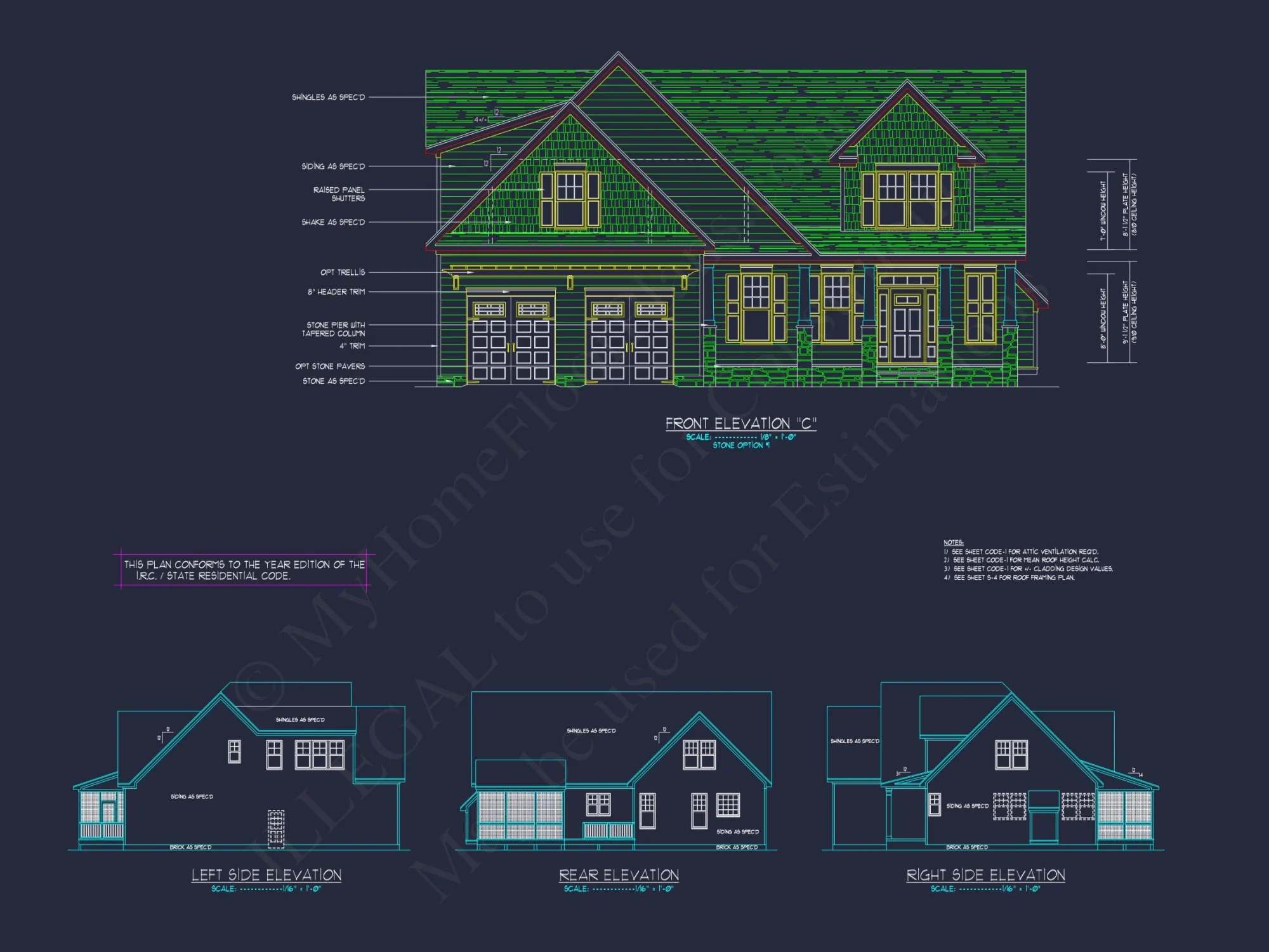 Spacious 2-Story house Plan with Custom Features and CAD Designs