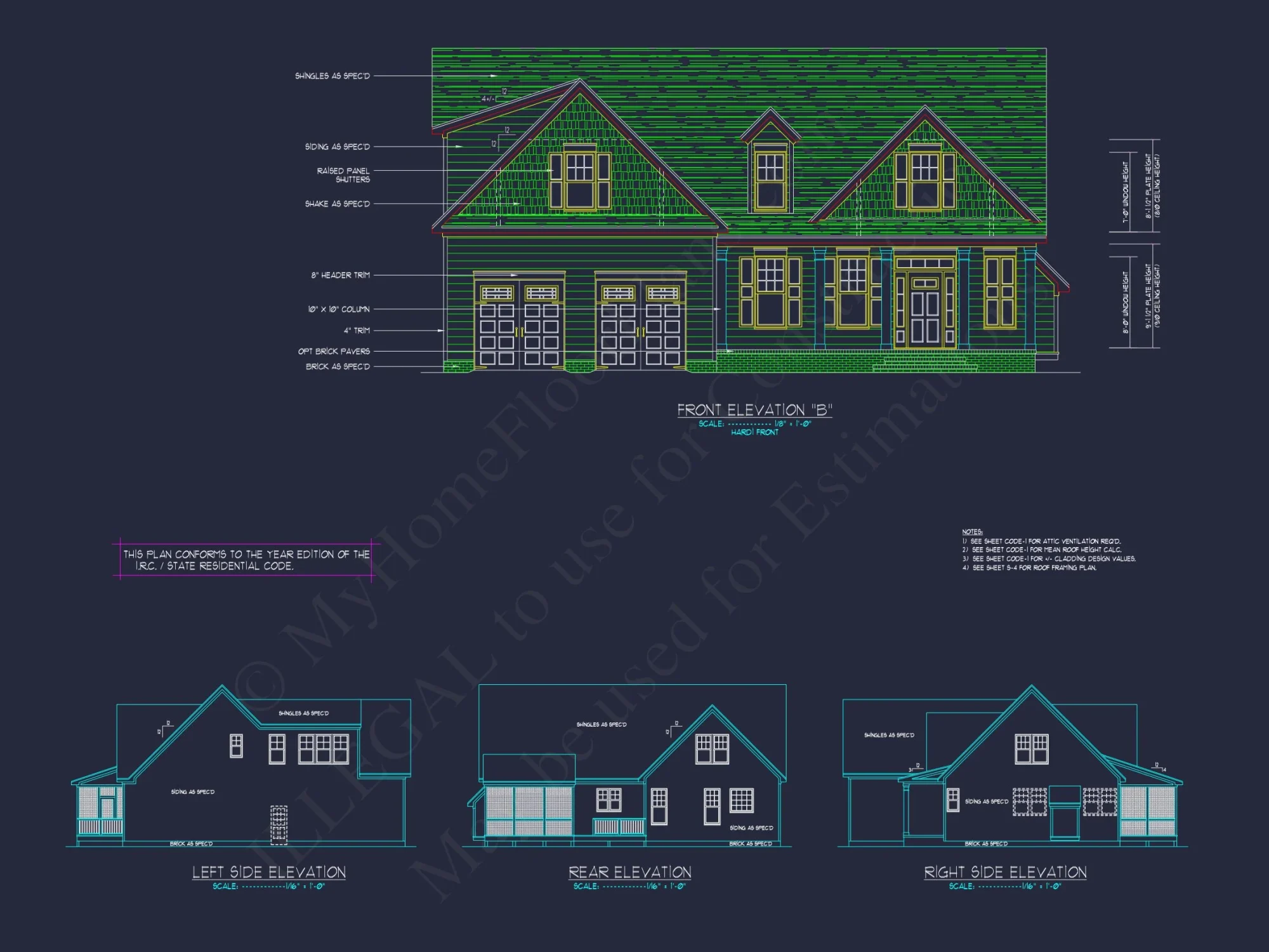 Spacious 2-Story house Plan with Custom Features and CAD Designs