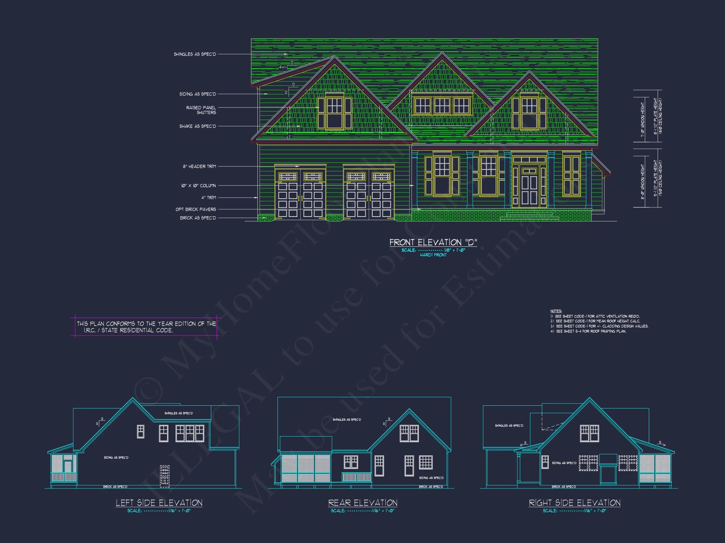 Spacious 2-Story house Plan with Custom Features and CAD Designs