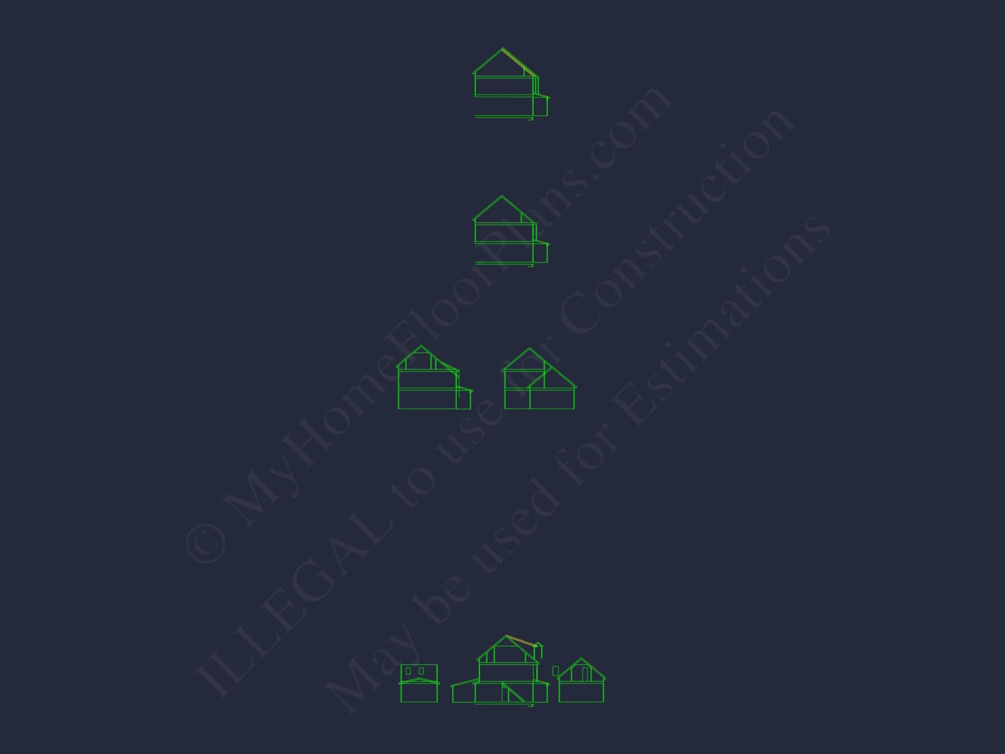 "Blueprint of an elegant multi-level house design created using CAD software"