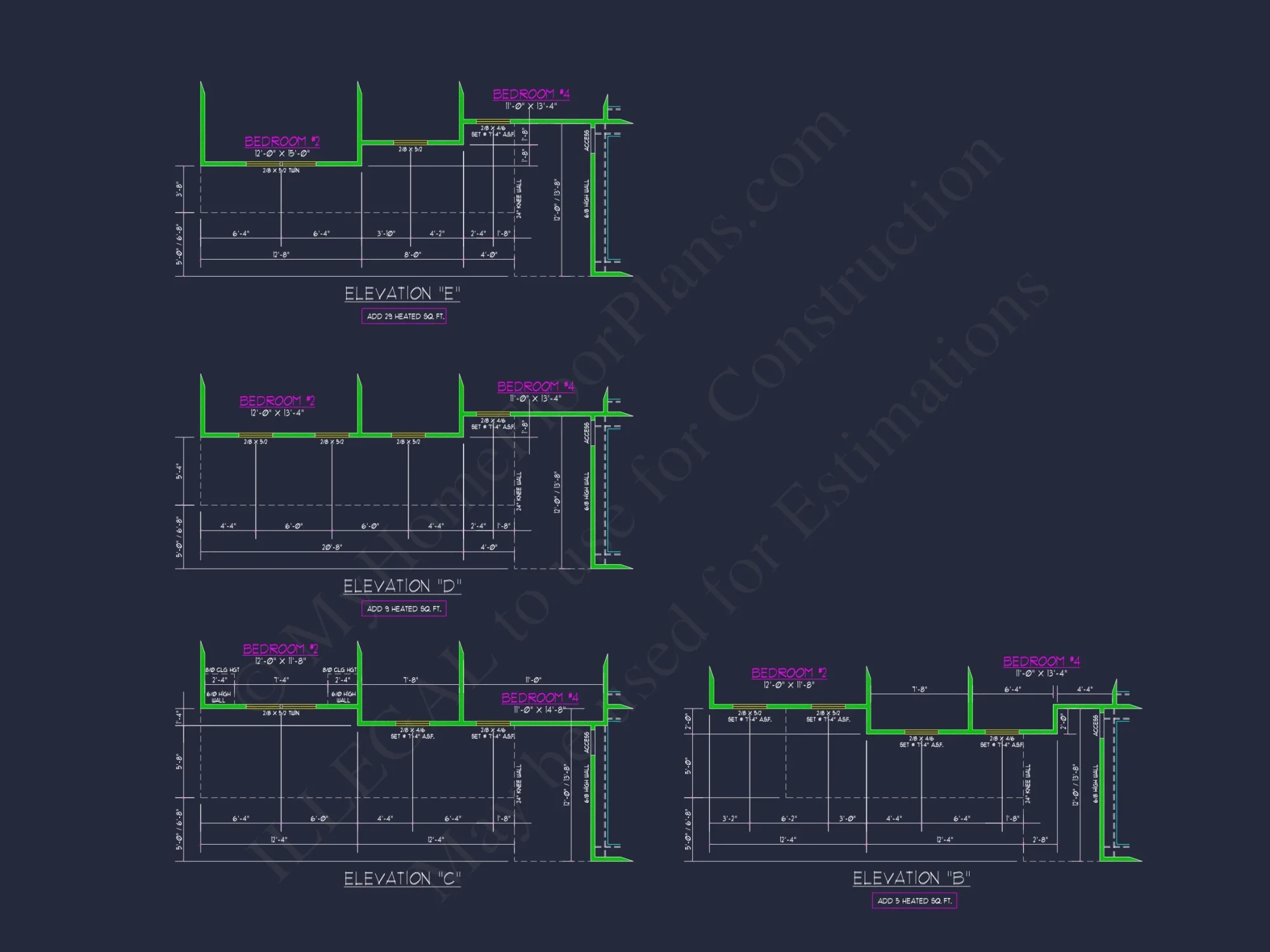 Elegant house Design: CAD Blueprint for Multi-Level Living