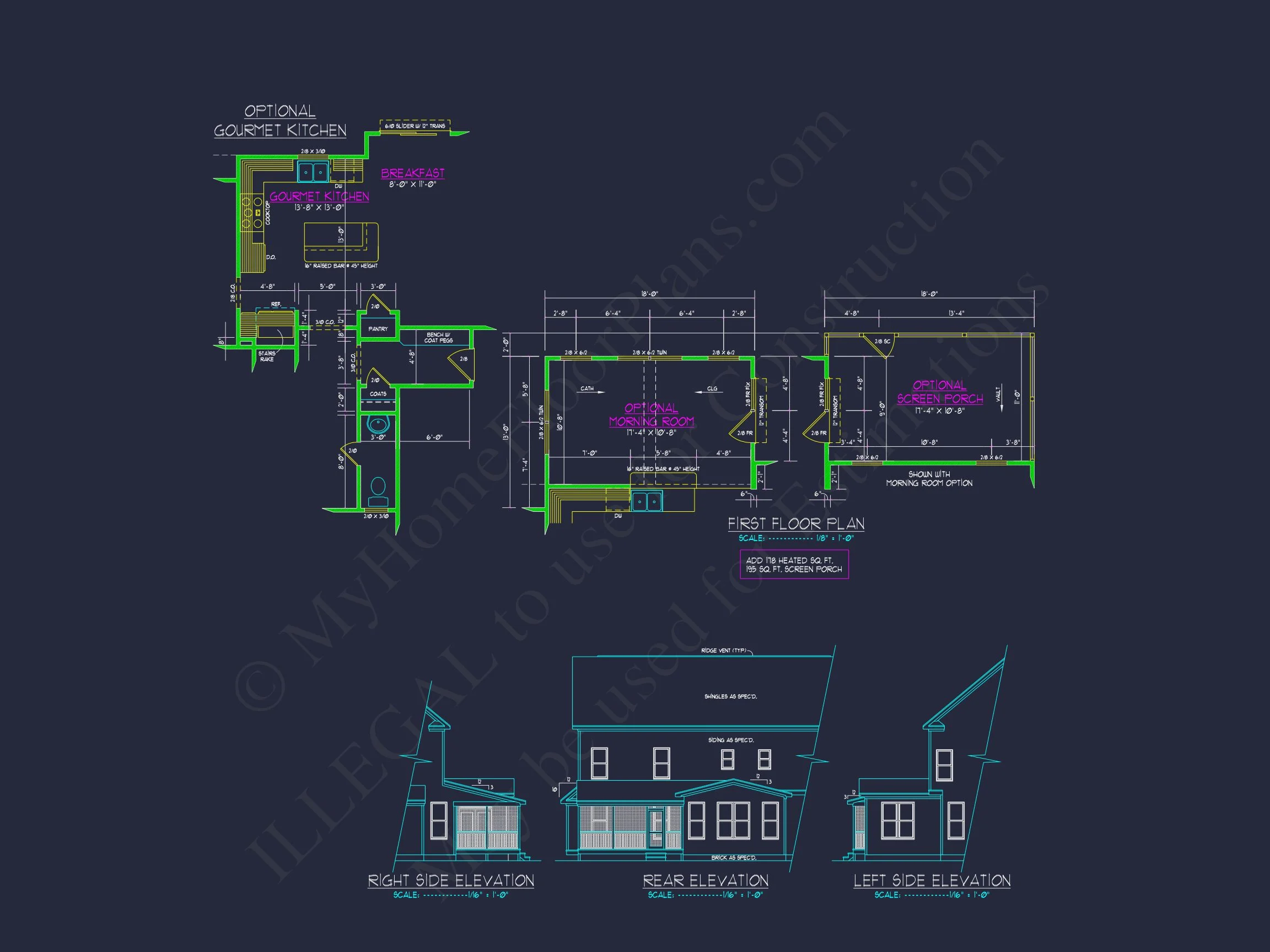 Elegant house Design: CAD Blueprint for Multi-Level Living