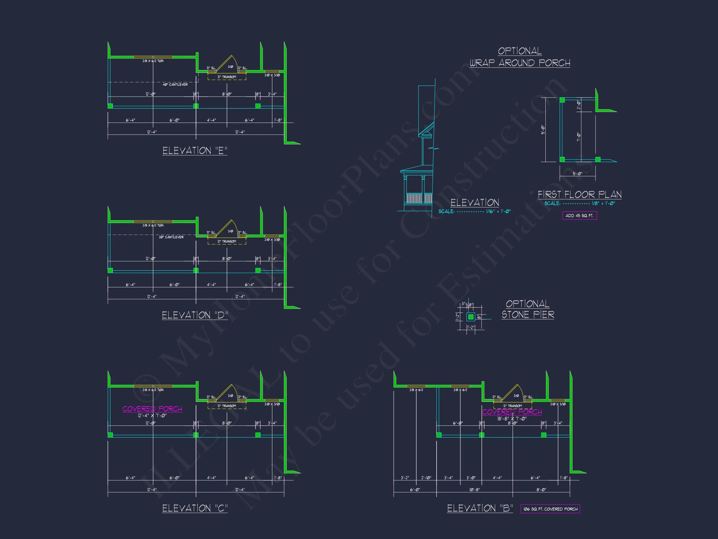Elegant house Design: CAD Blueprint for Multi-Level Living