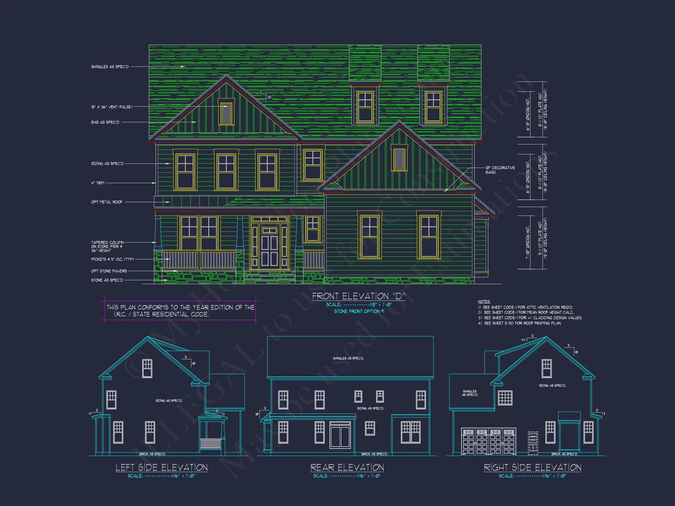 Elegant house Design: CAD Blueprint for Multi-Level Living