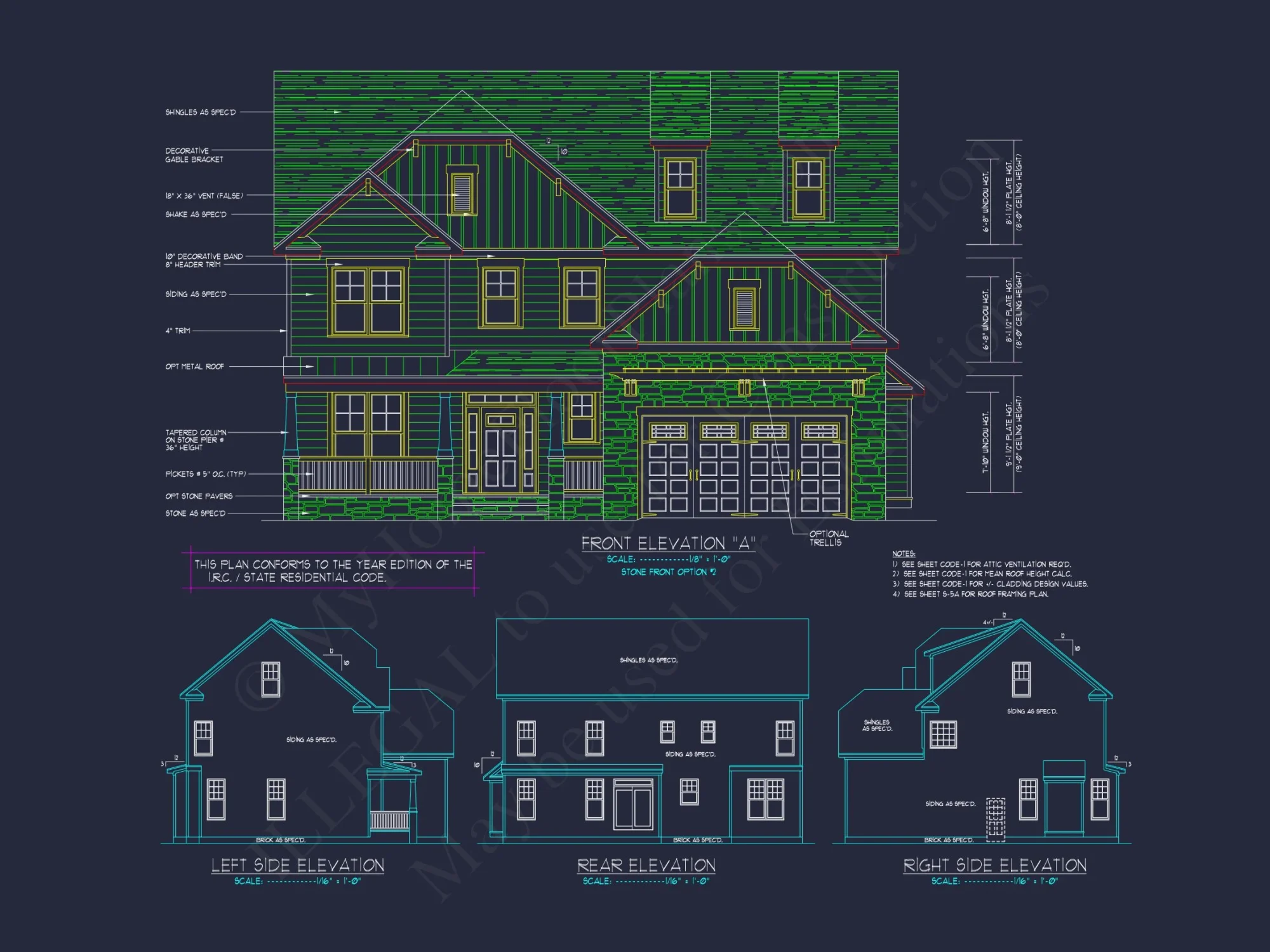 Elegant house Design: CAD Blueprint for Multi-Level Living