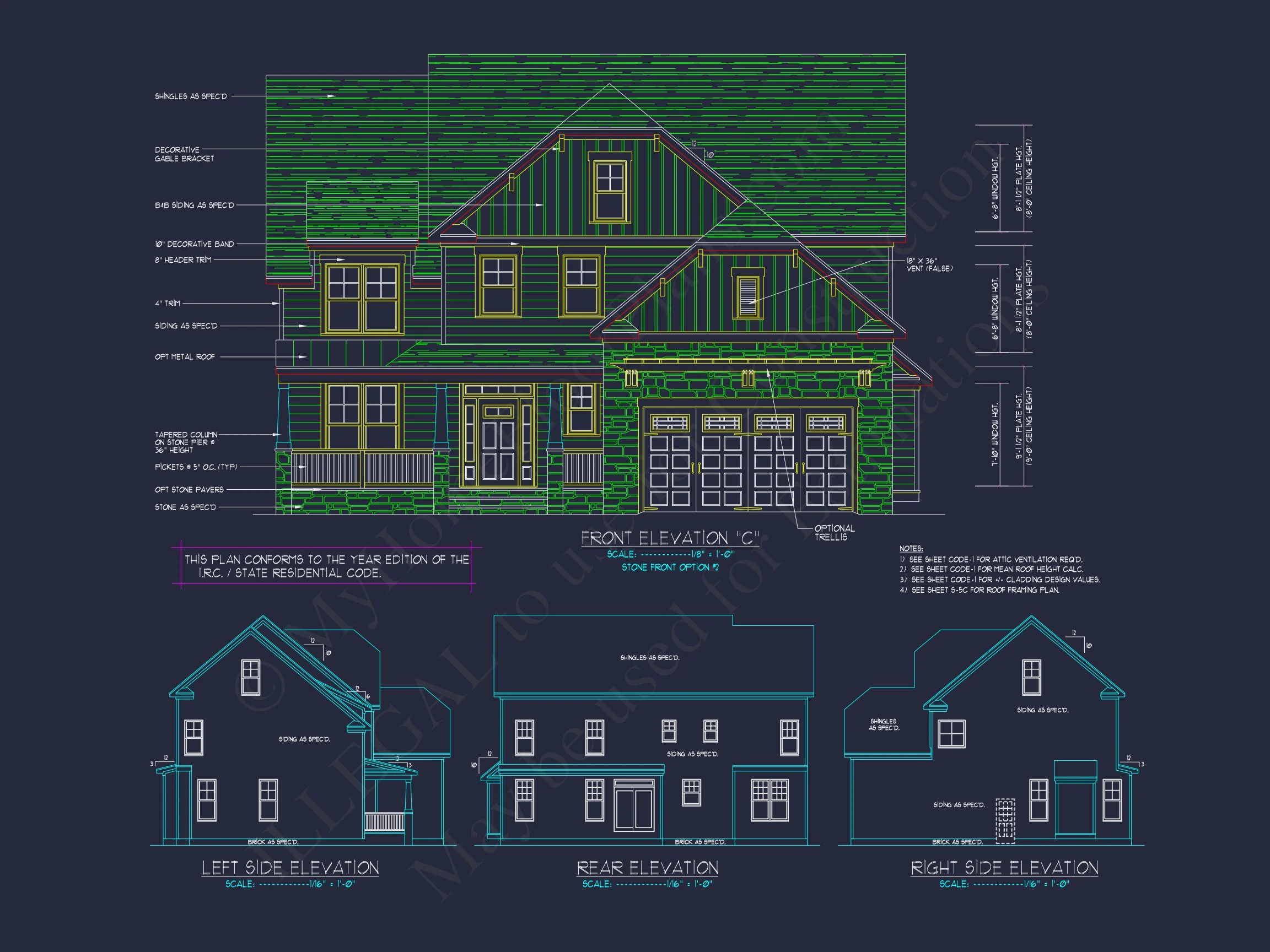 Elegant house Design: CAD Blueprint for Multi-Level Living