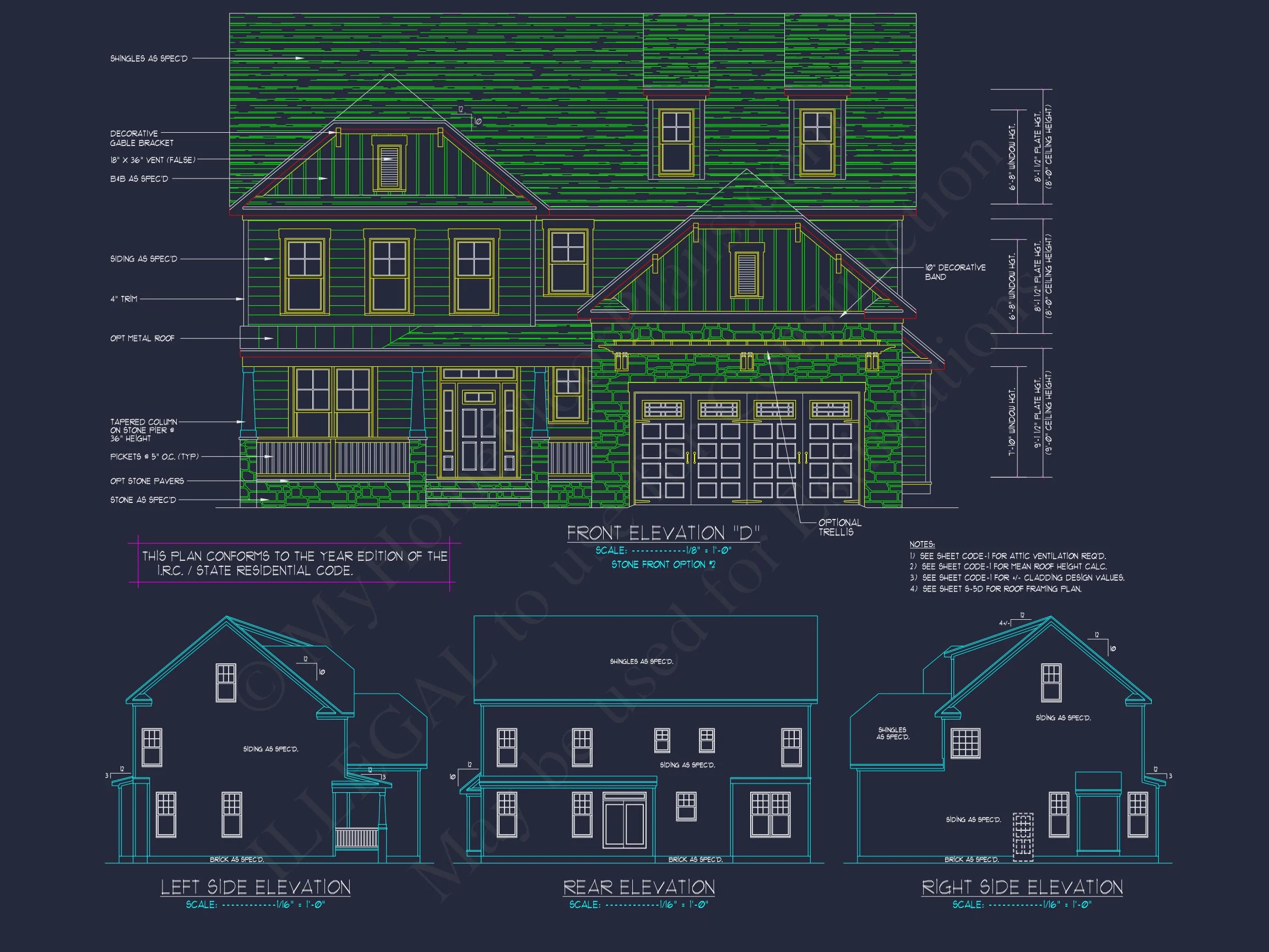 Elegant house Design: CAD Blueprint for Multi-Level Living