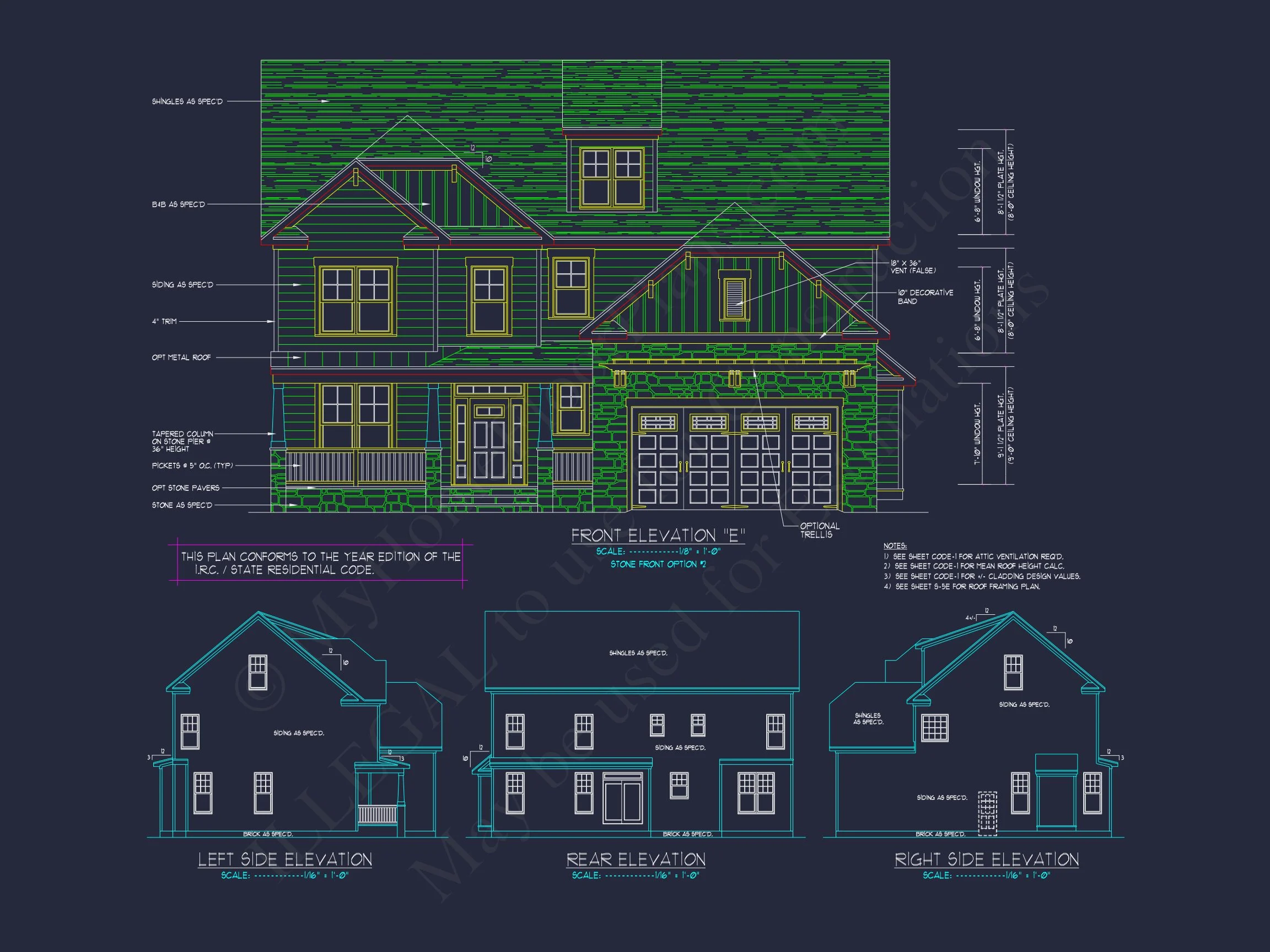 Elegant house Design: CAD Blueprint for Multi-Level Living