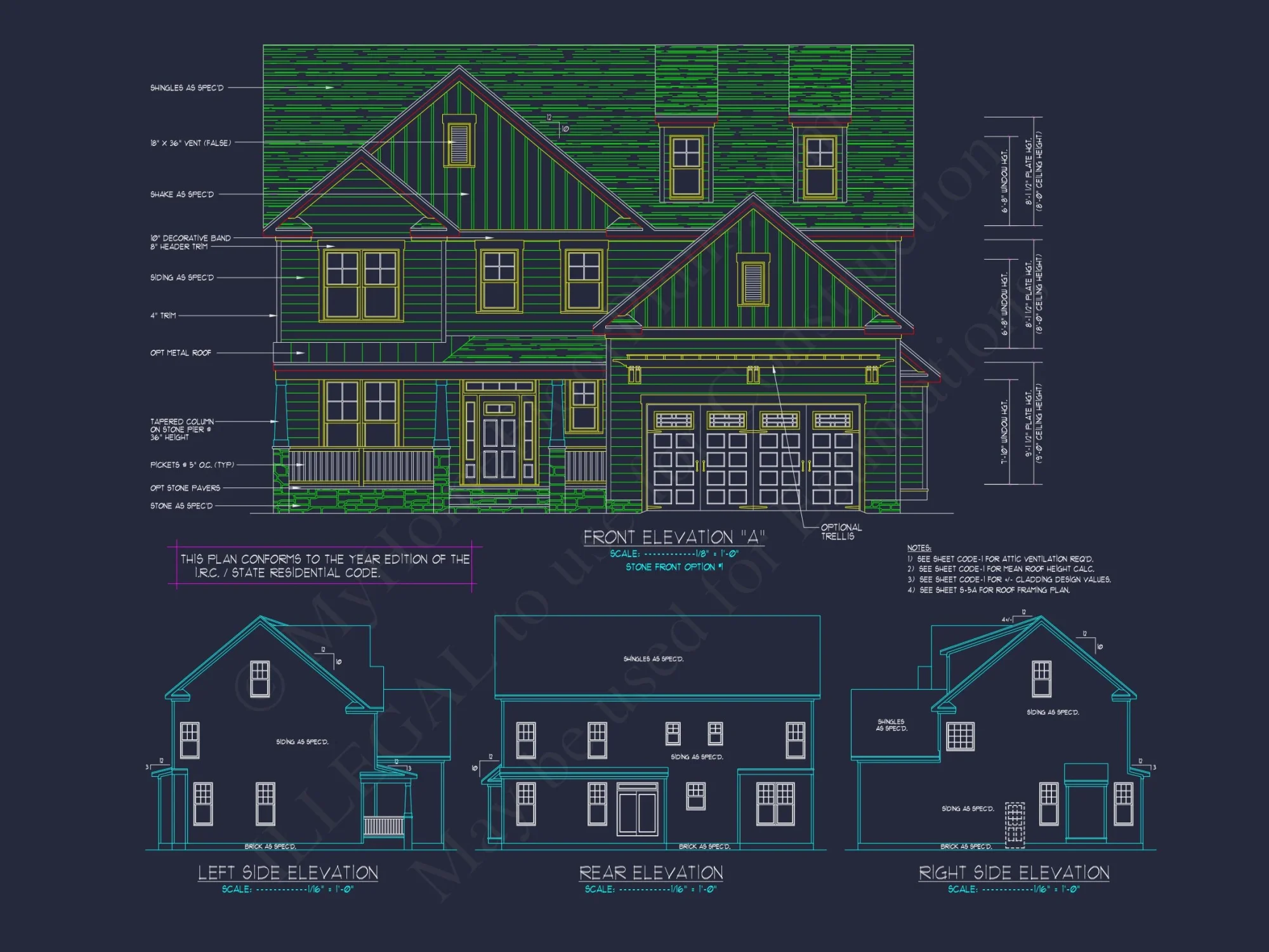 Elegant house Design: CAD Blueprint for Multi-Level Living