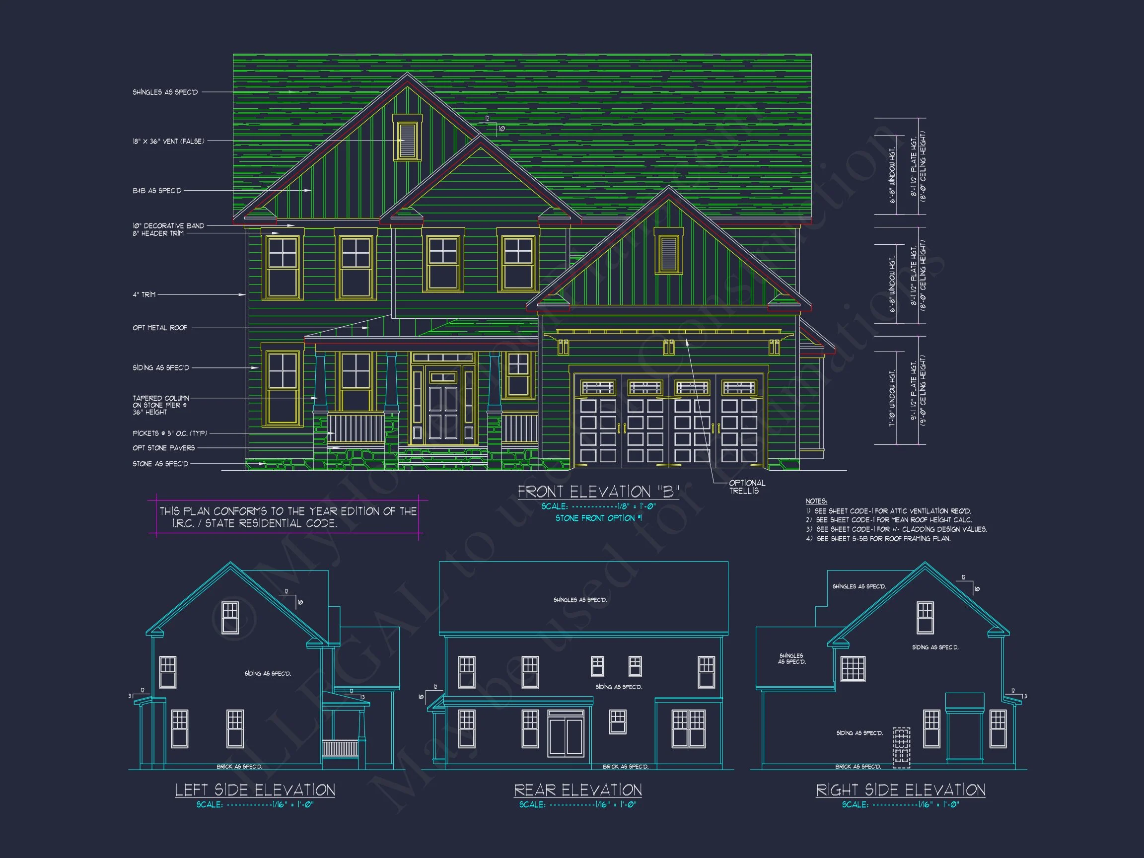 Elegant house Design: CAD Blueprint for Multi-Level Living