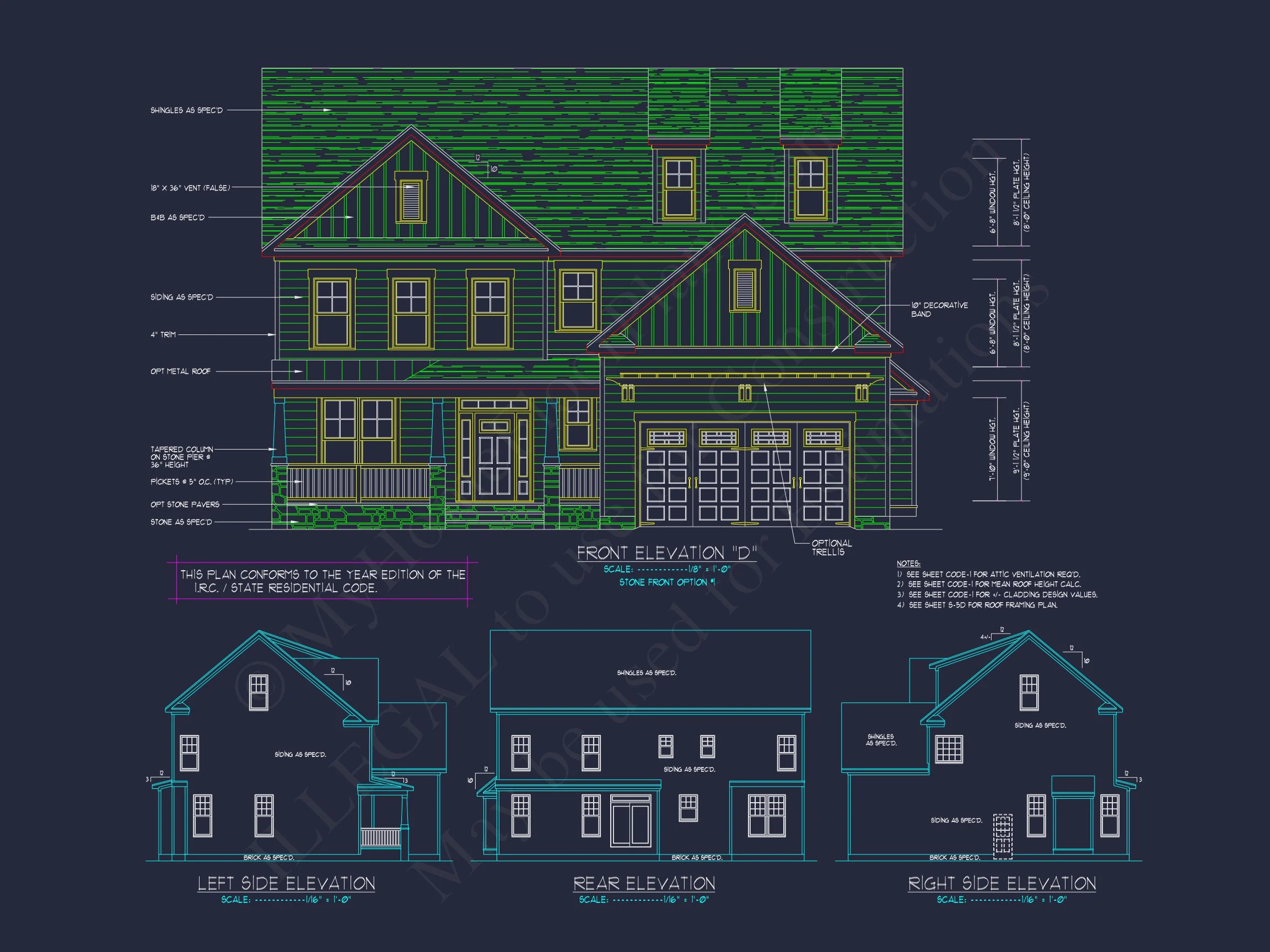 Elegant house Design: CAD Blueprint for Multi-Level Living