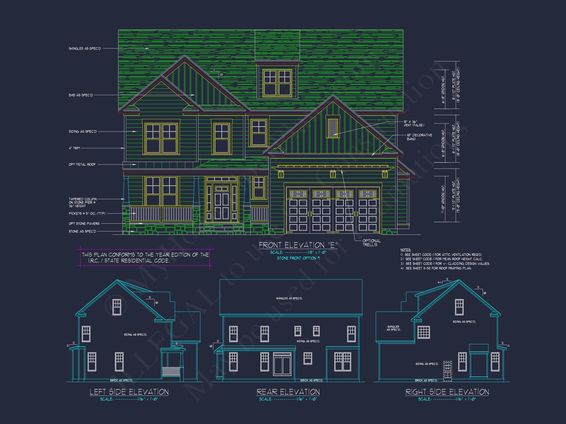 Elegant house Design: CAD Blueprint for Multi-Level Living