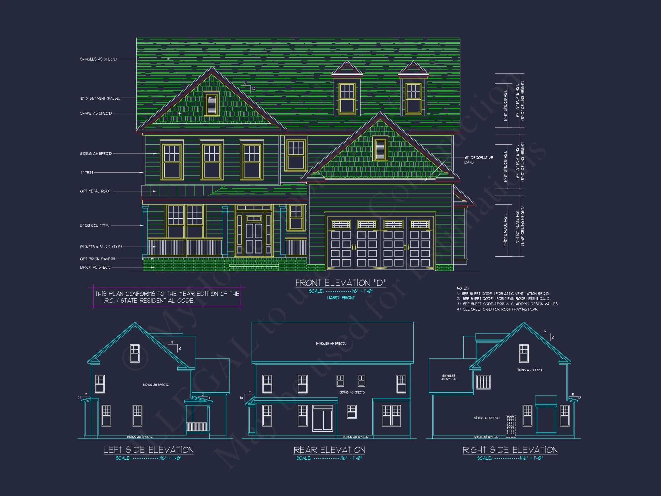 Elegant house Design: CAD Blueprint for Multi-Level Living