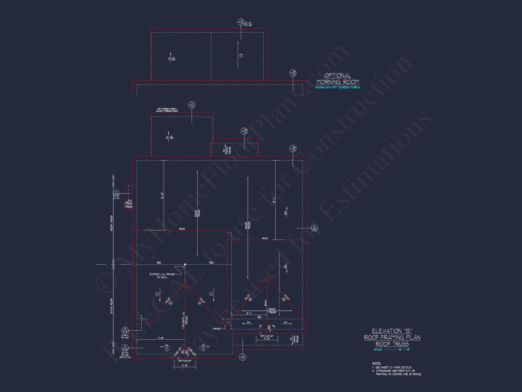 house Plan Blueprint with 2 Floors, 4 Beds, 3 Car Garage