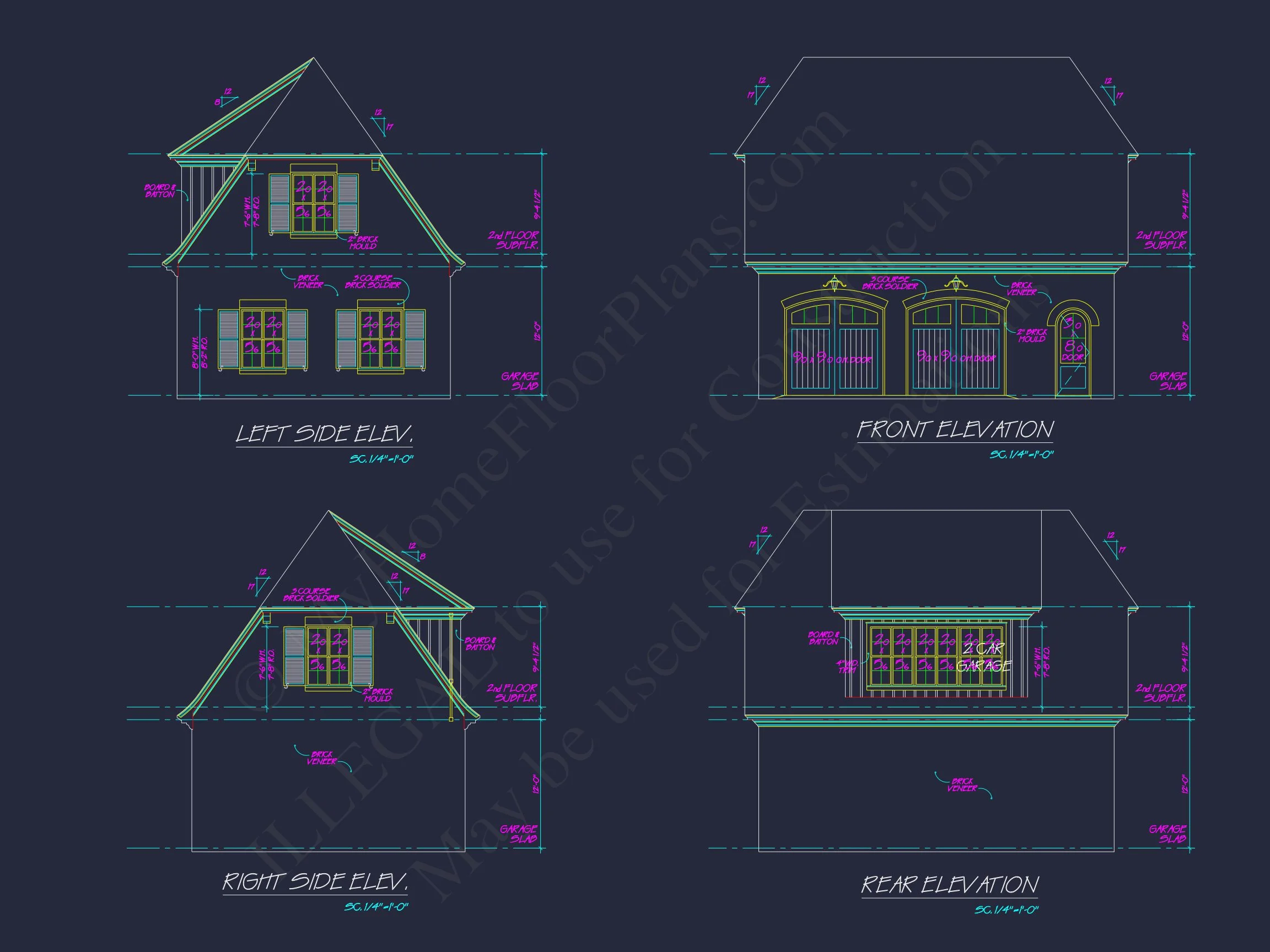 Elegant house Plan with 2-Story Design, CAD Architecture & Features