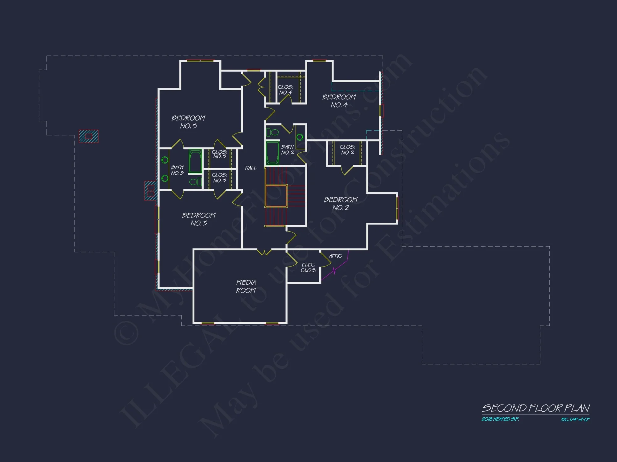 Elegant house Plan with 2-Story Design, CAD Architecture & Features