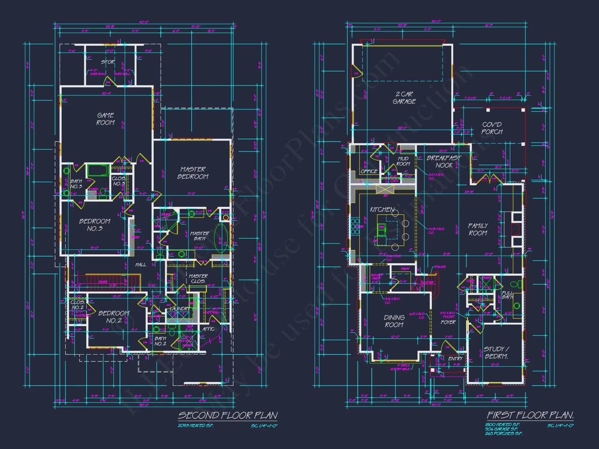 Craftsman-Style house Floor Plan with Spacious CAD Designs