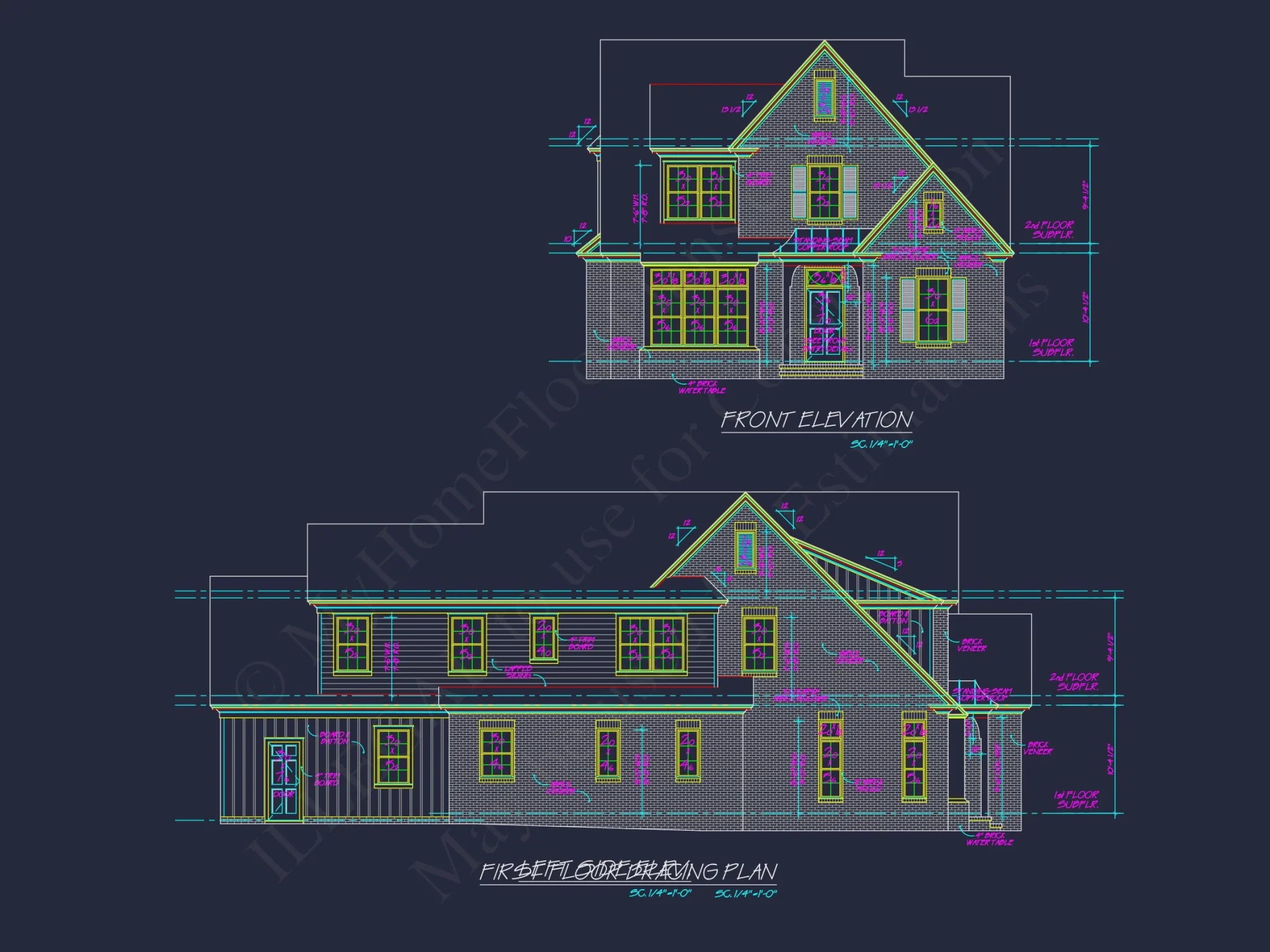 Craftsman-Style house Floor Plan with Spacious CAD Designs