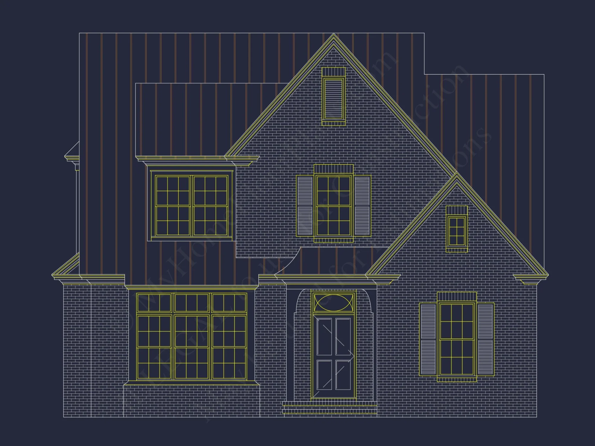 Craftsman-Style house Floor Plan with Spacious CAD Designs