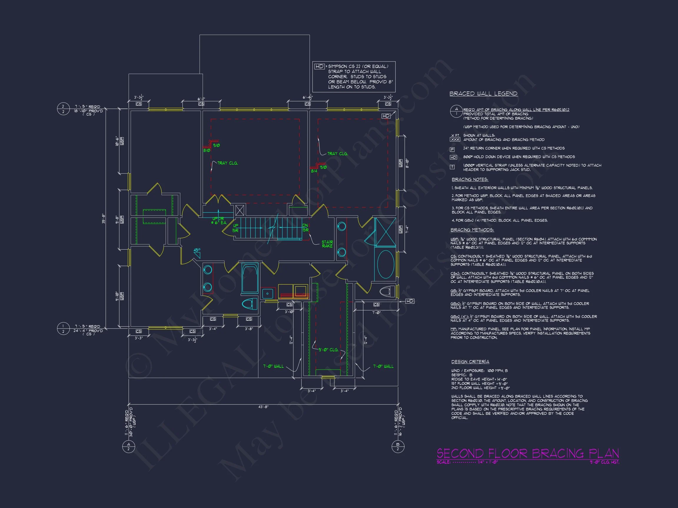 Craftsman house Plan with 2-Story Floor Plan & CAD Designs