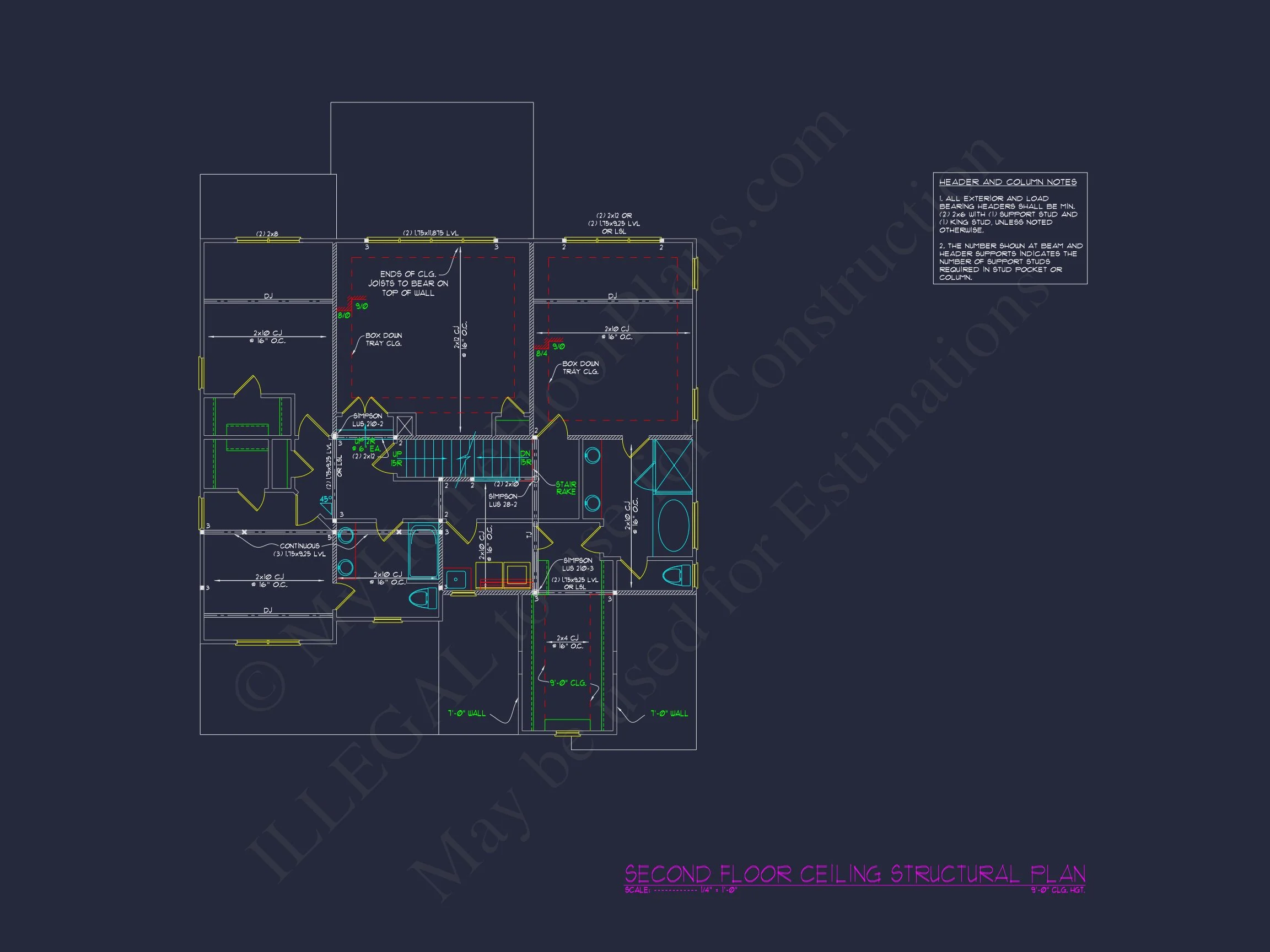 Craftsman house Plan with 2-Story Floor Plan & CAD Designs